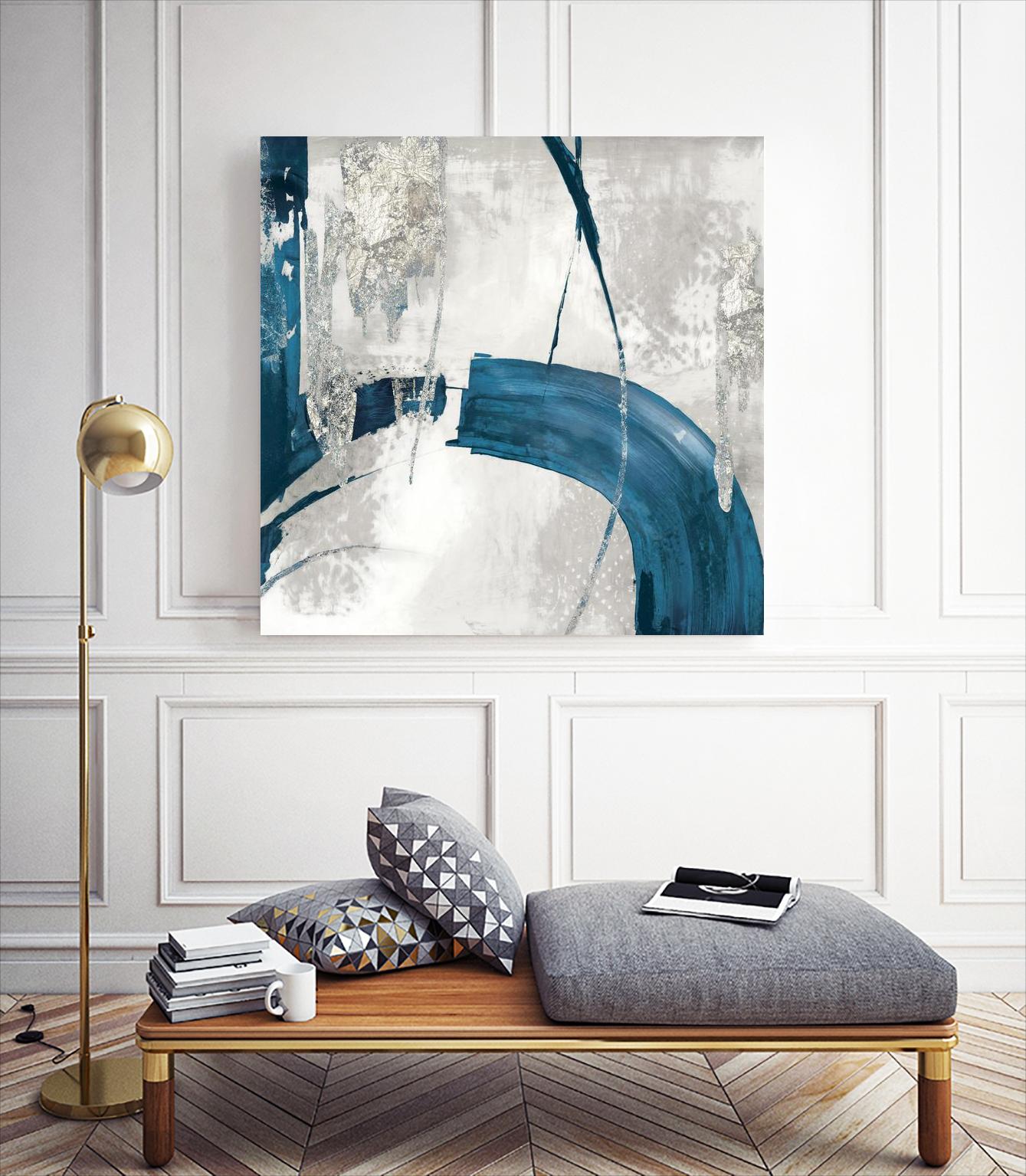 Black Ink I Indigo Version by PI Studio on GIANT ART - blue abstract