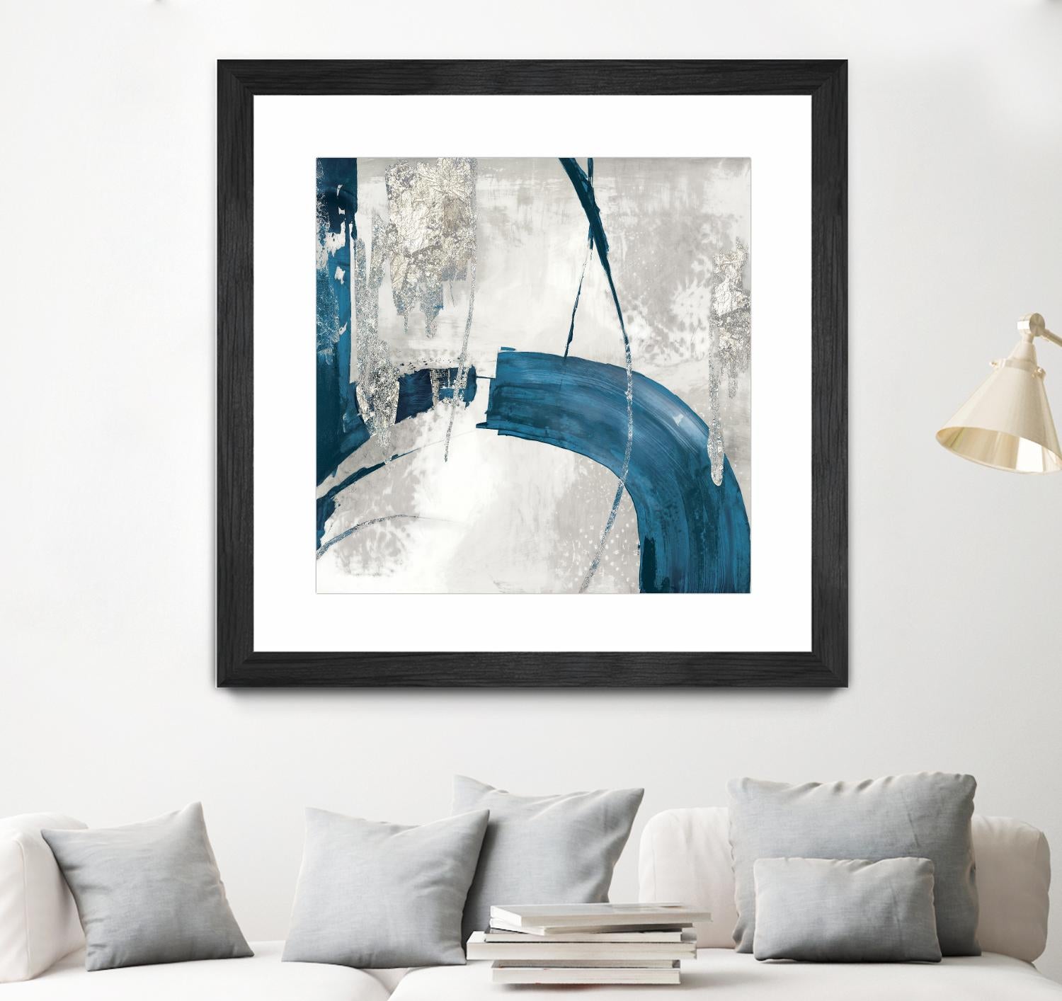 Black Ink I Indigo Version by PI Studio on GIANT ART - blue abstract