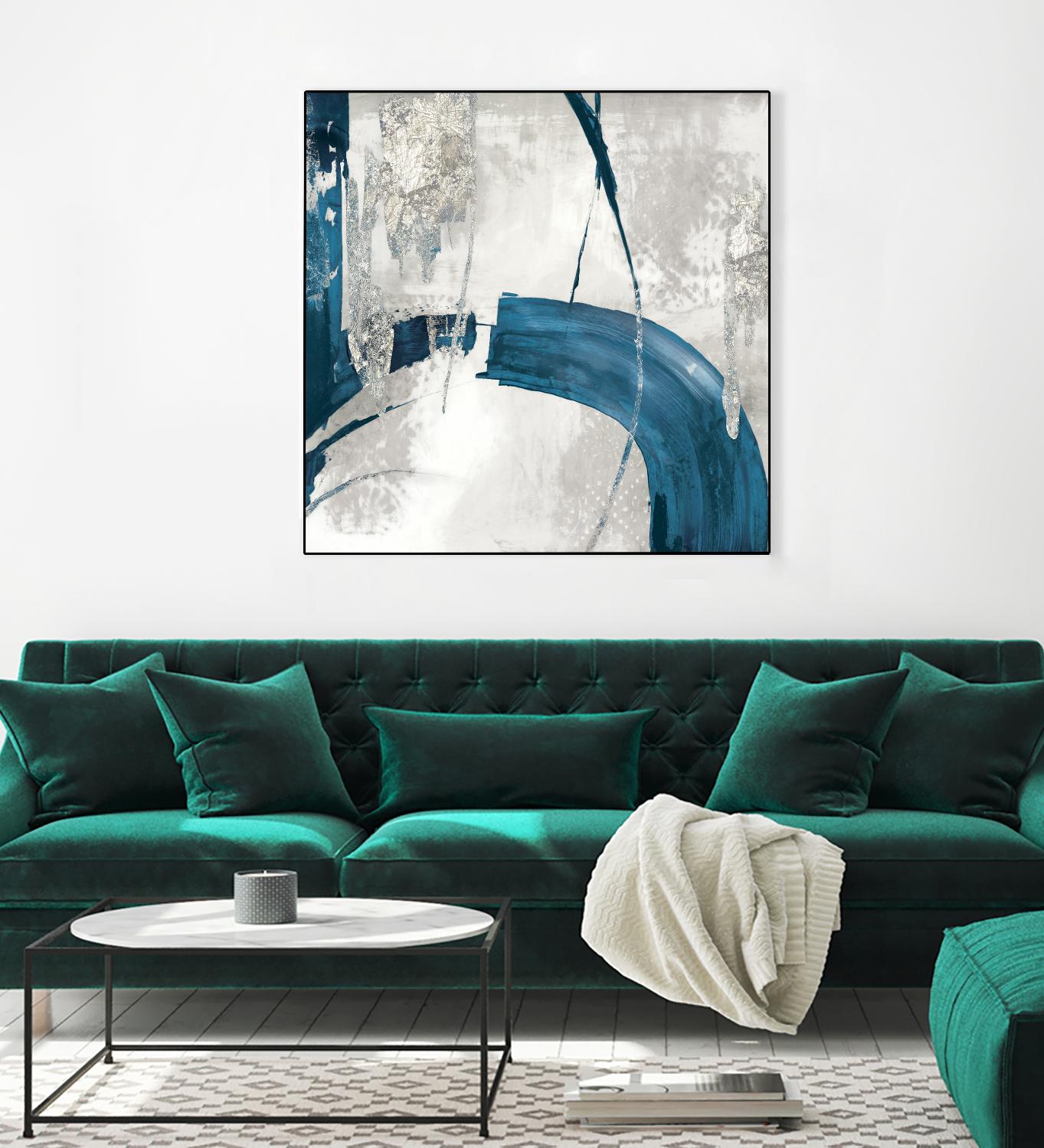 Black Ink I Indigo Version by PI Studio on GIANT ART - blue abstract