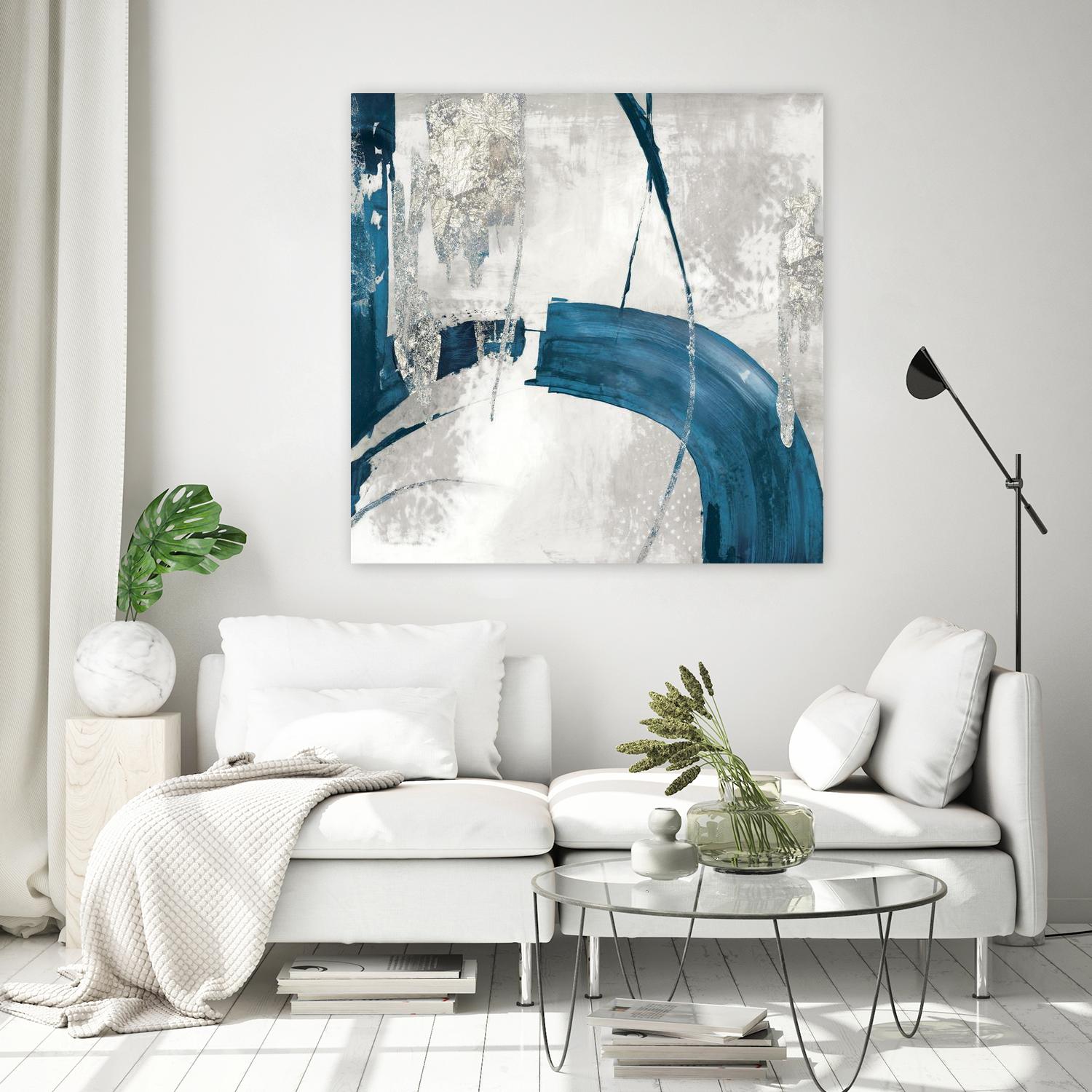 Black Ink I Indigo Version by PI Studio on GIANT ART - blue abstract