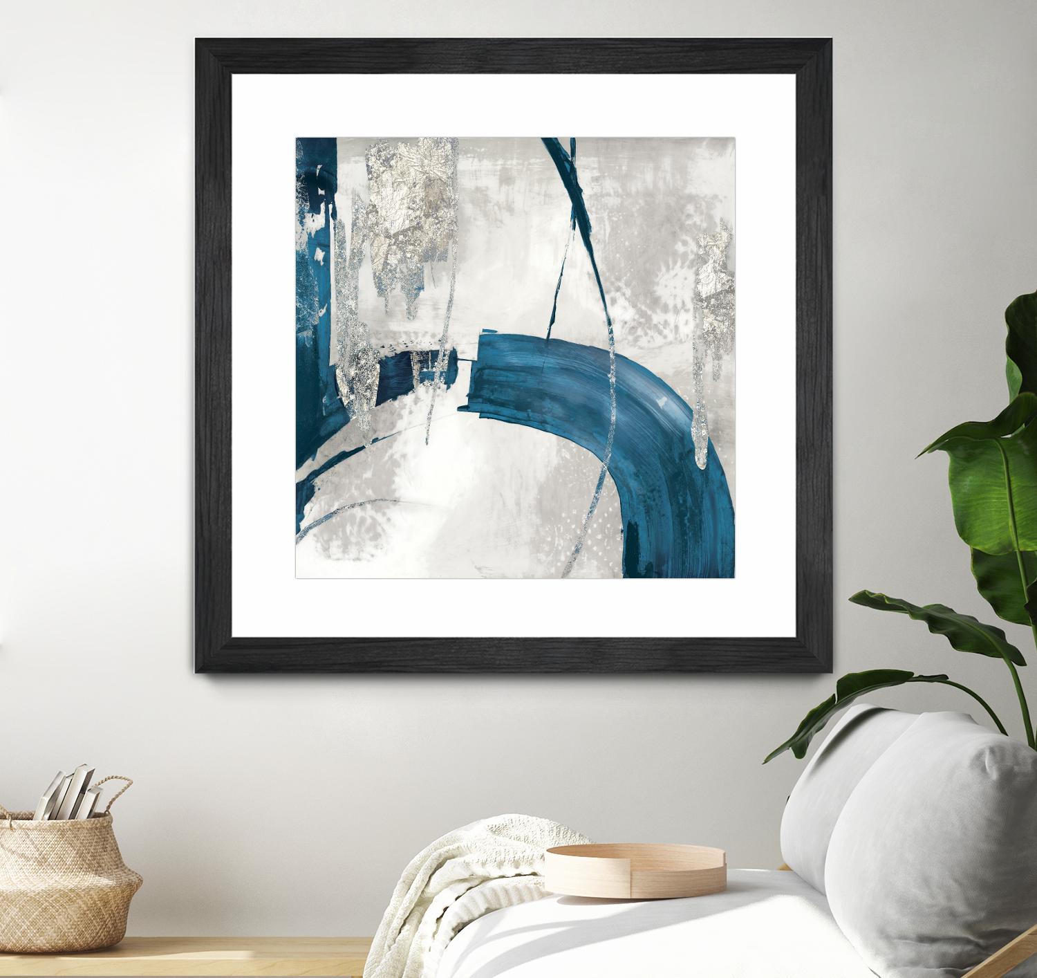 Black Ink I Indigo Version by PI Studio on GIANT ART - blue abstract