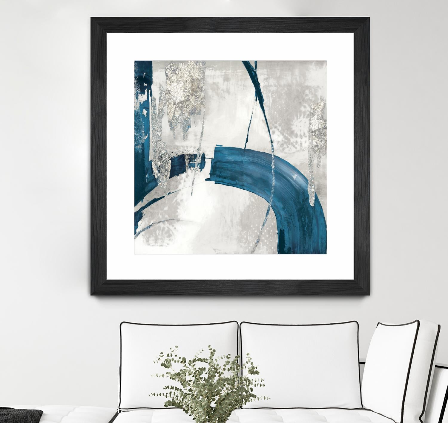 Black Ink I Indigo Version by PI Studio on GIANT ART - blue abstract