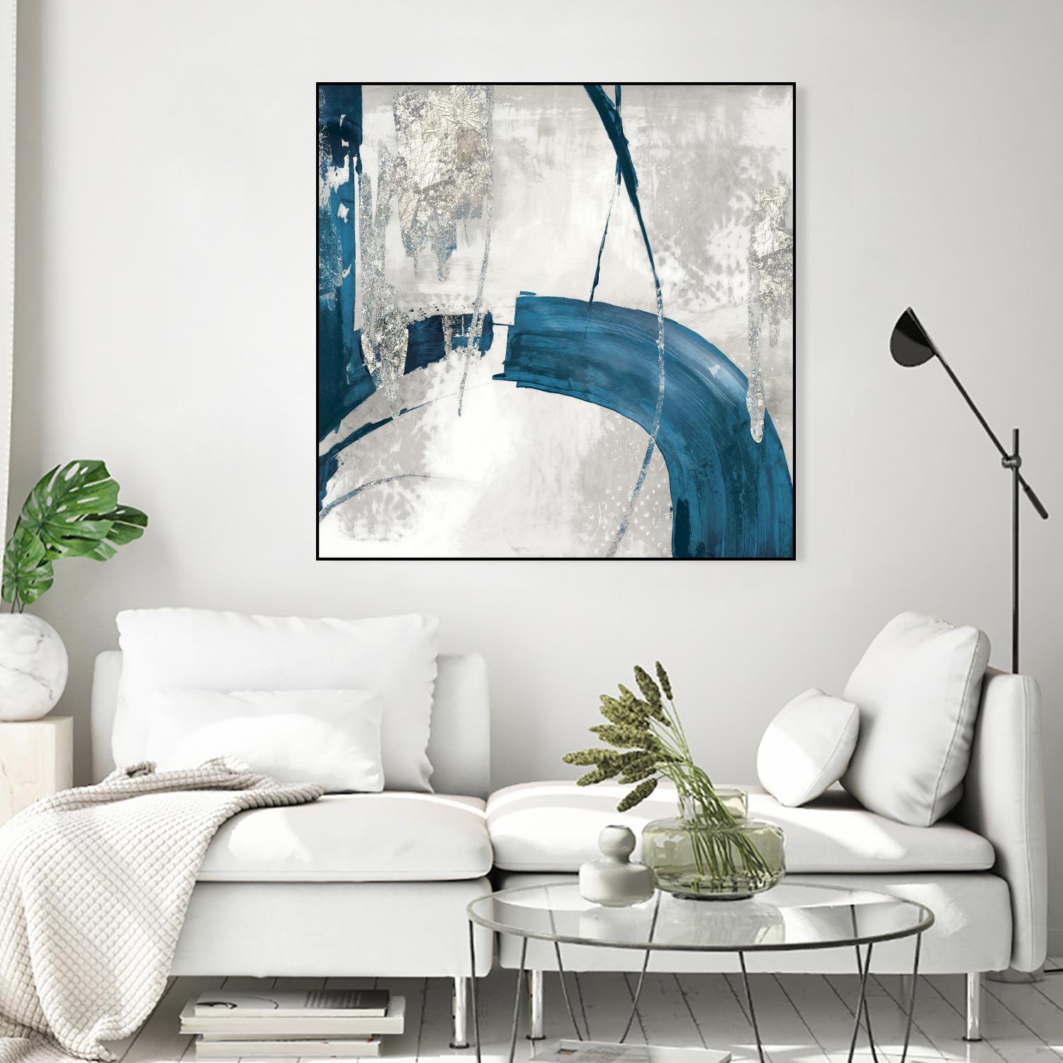 Black Ink I Indigo Version by PI Studio on GIANT ART - blue abstract