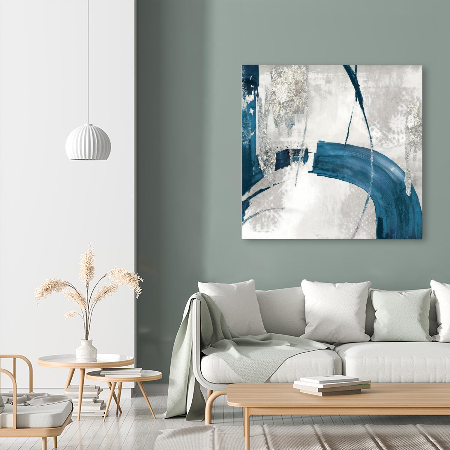 Black Ink I Indigo Version by PI Studio on GIANT ART - blue abstract