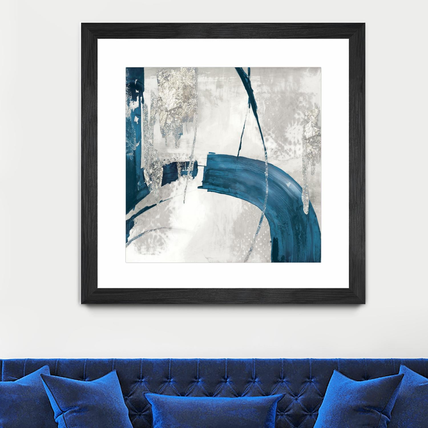 Black Ink I Indigo Version by PI Studio on GIANT ART - blue abstract