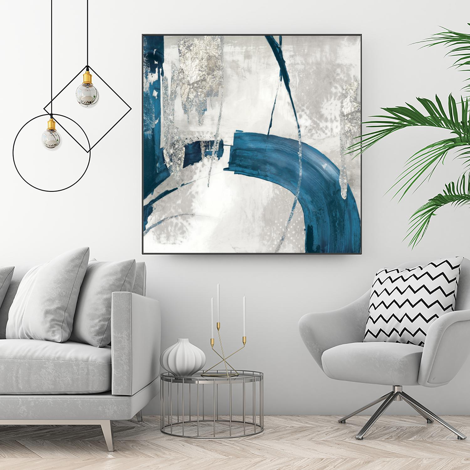 Black Ink I Indigo Version by PI Studio on GIANT ART - blue abstract