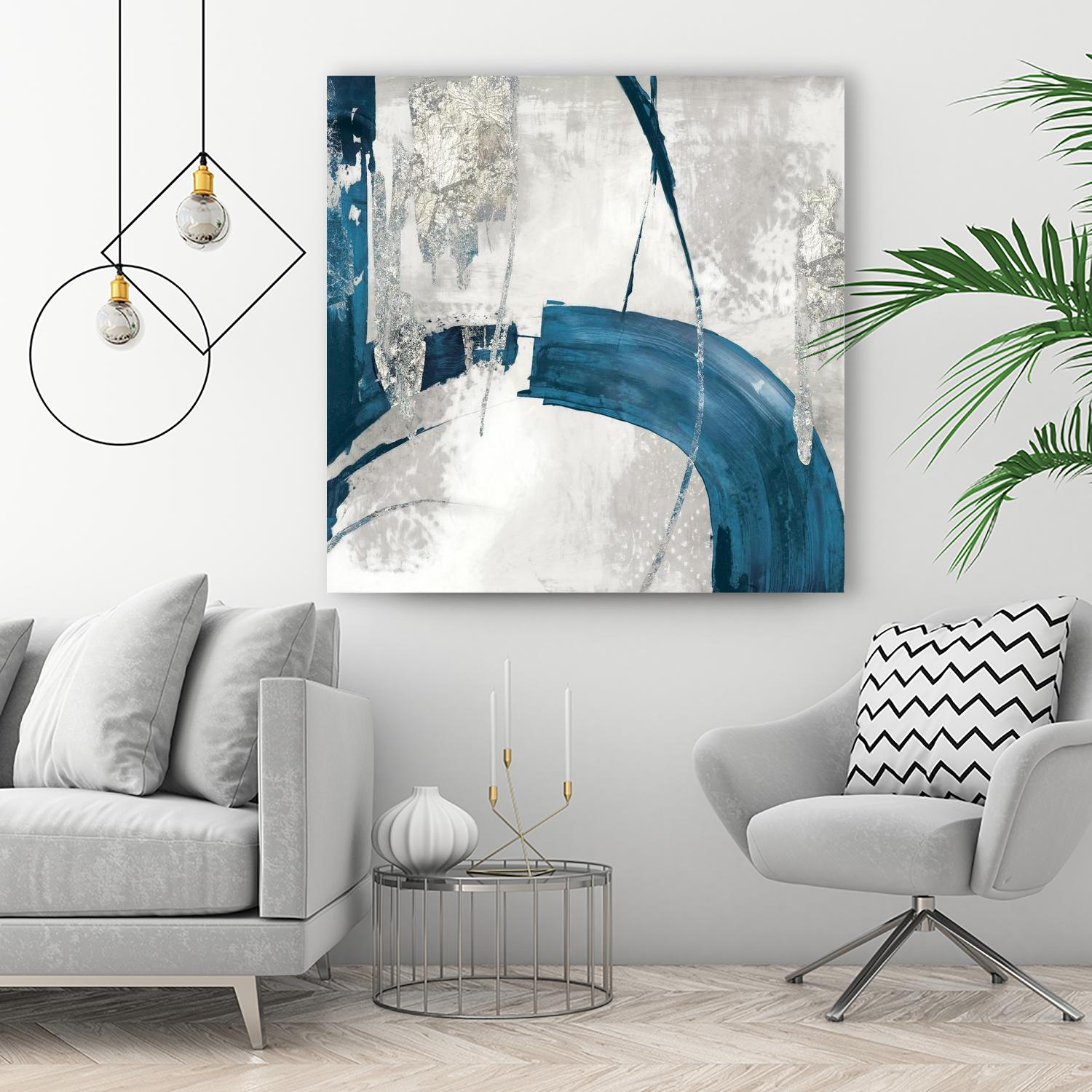 Black Ink I Indigo Version by PI Studio on GIANT ART - blue abstract