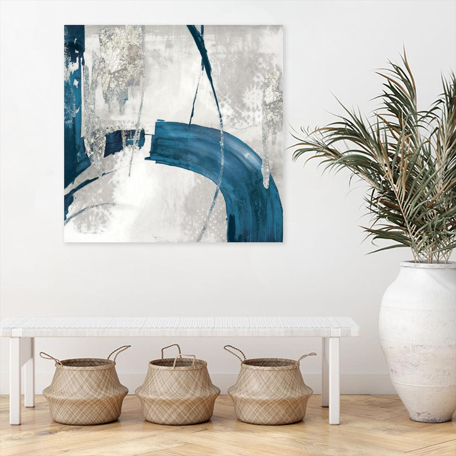 Black Ink I Indigo Version by PI Studio on GIANT ART - blue abstract