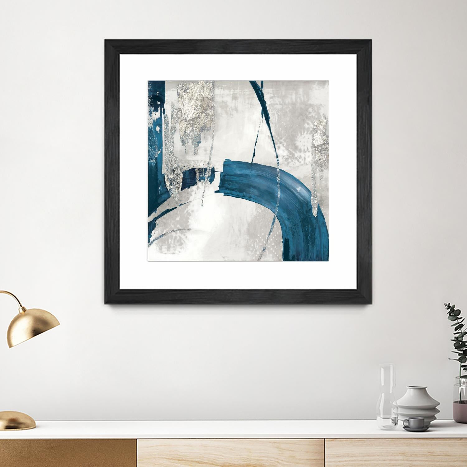 Black Ink I Indigo Version by PI Studio on GIANT ART - blue abstract