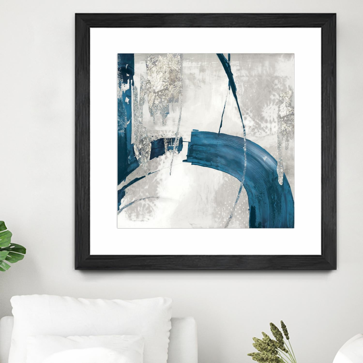 Black Ink I Indigo Version by PI Studio on GIANT ART - blue abstract