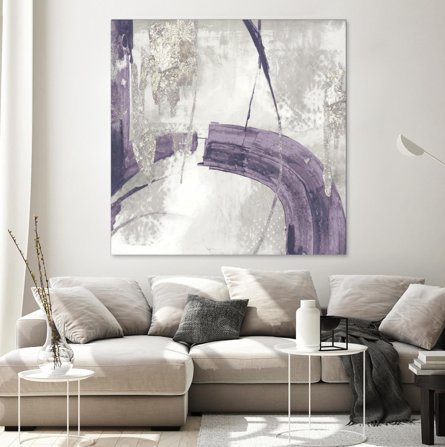 Black Ink I Lavender Version by PI Studio on GIANT ART - purple abstract