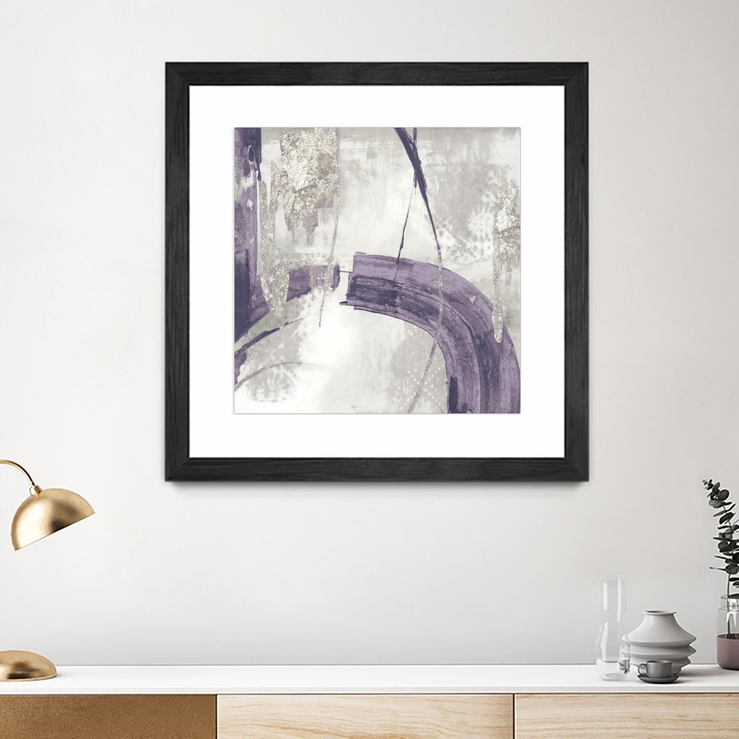 Black Ink I Lavender Version by PI Studio on GIANT ART - purple abstract