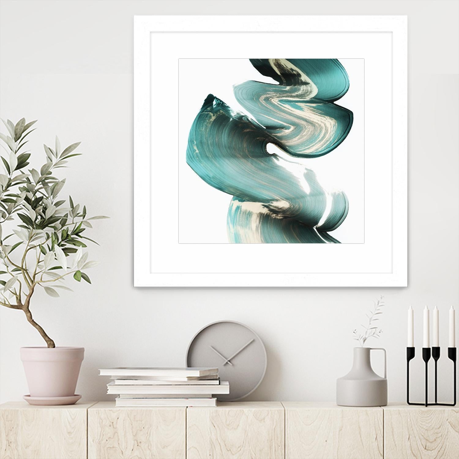 Swirl I by PI Studio on GIANT ART - white abstract