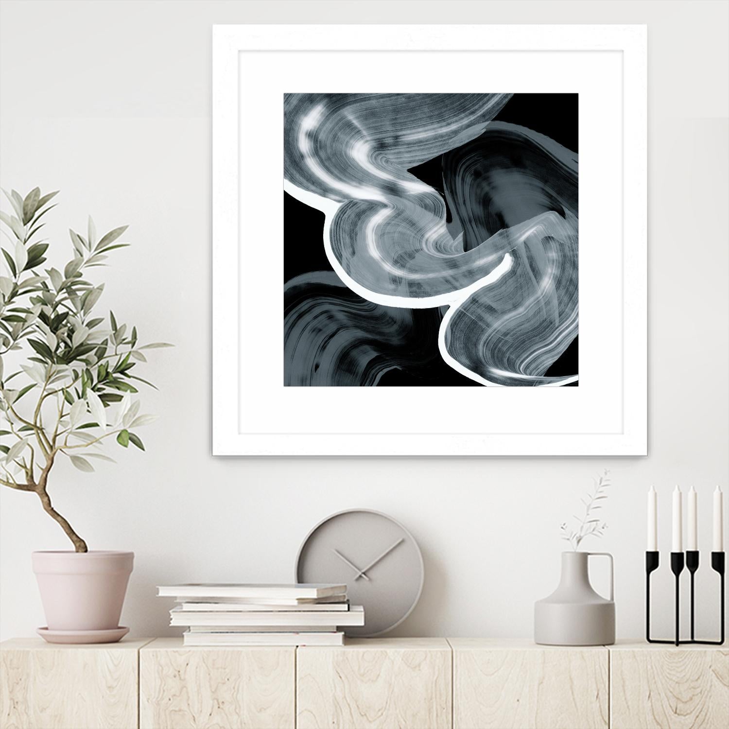 Swirl III by PI Studio on GIANT ART - white abstract
