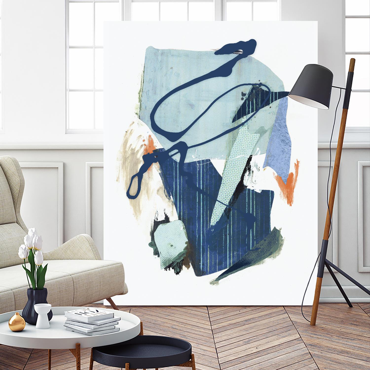 Collage I by PI Studio on GIANT ART - cyan abstract