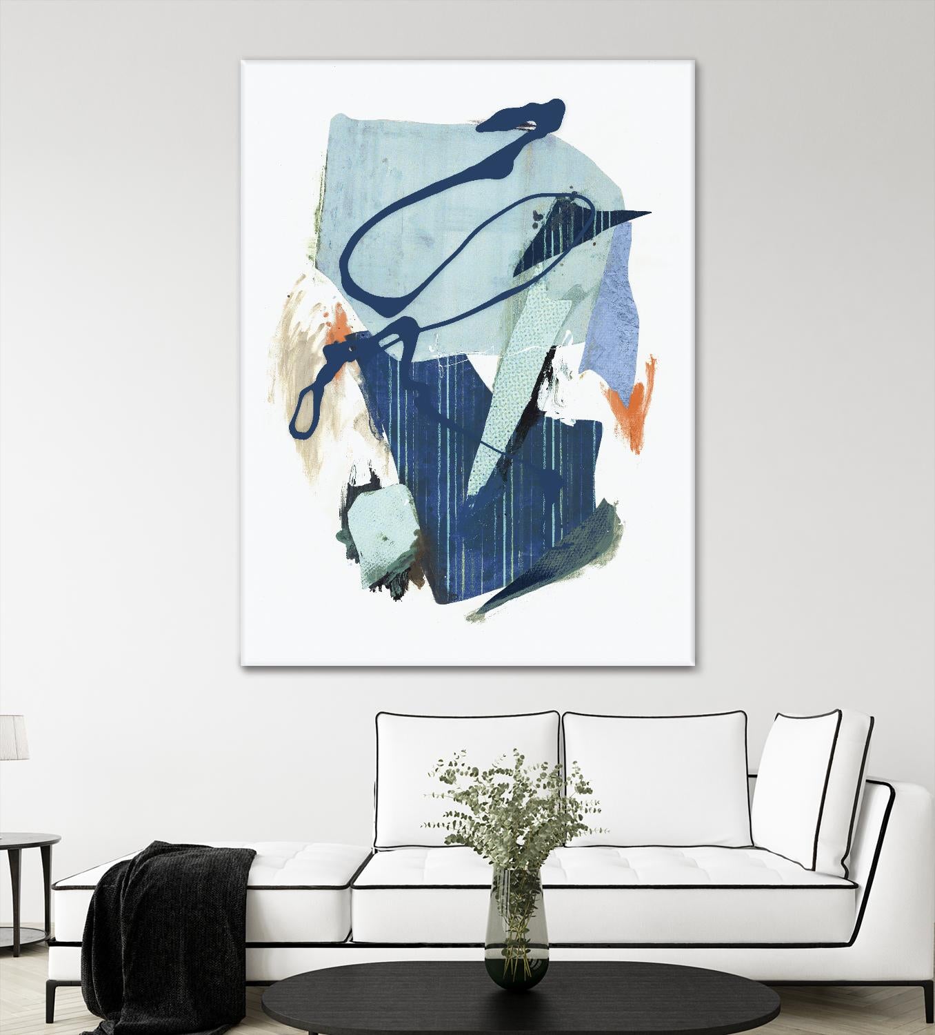 Collage I by PI Studio on GIANT ART - cyan abstract