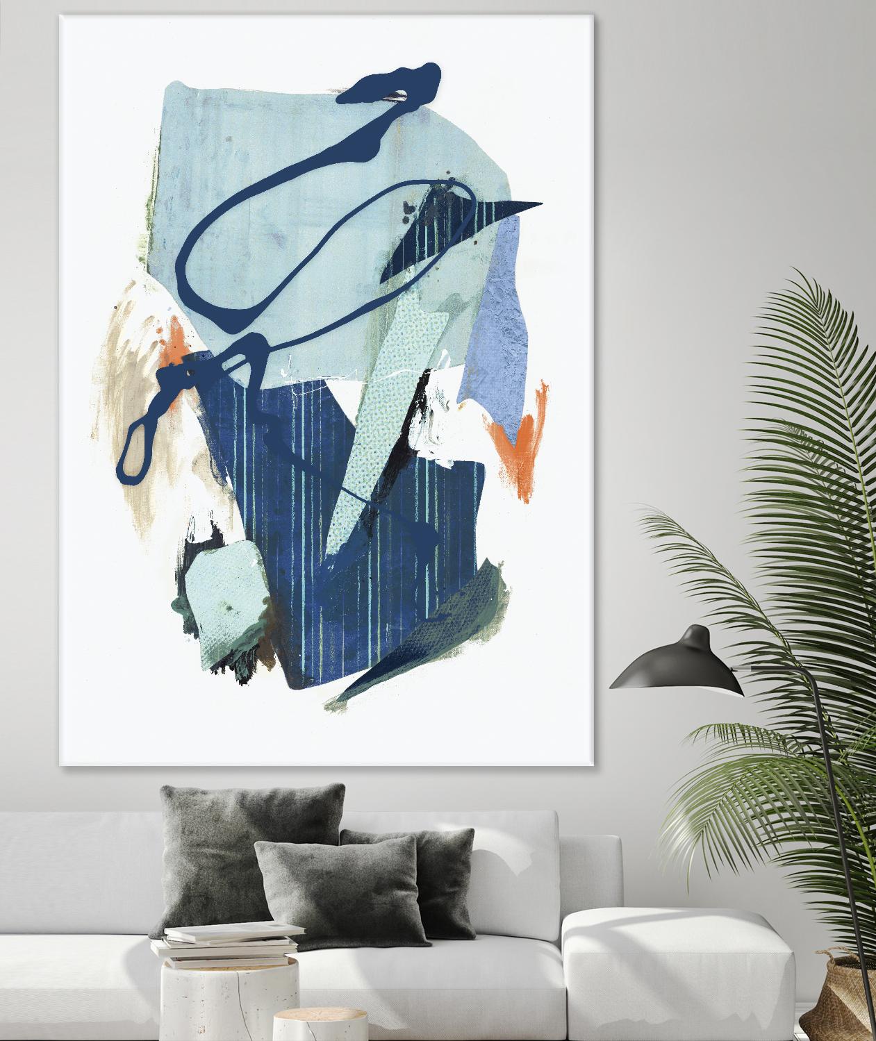 Collage I by PI Studio on GIANT ART - cyan abstract