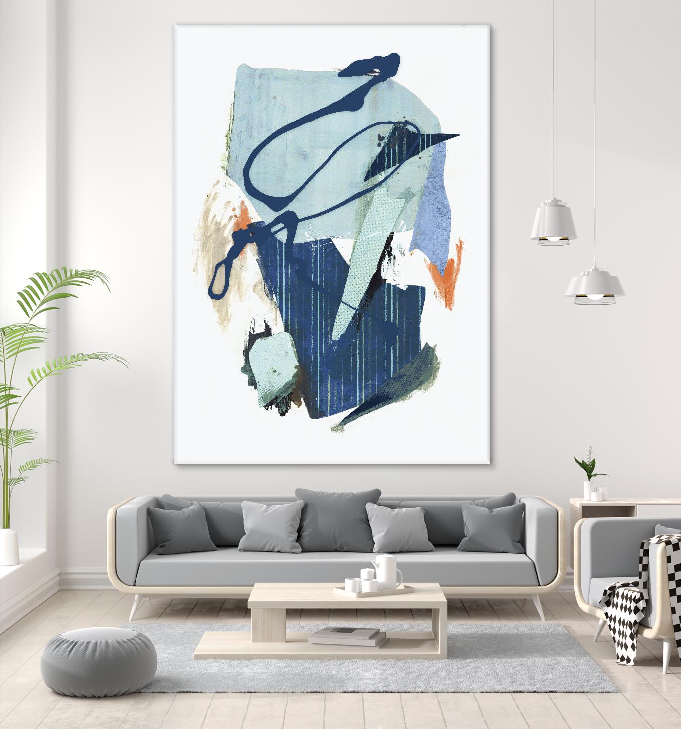 Collage I by PI Studio on GIANT ART - cyan abstract