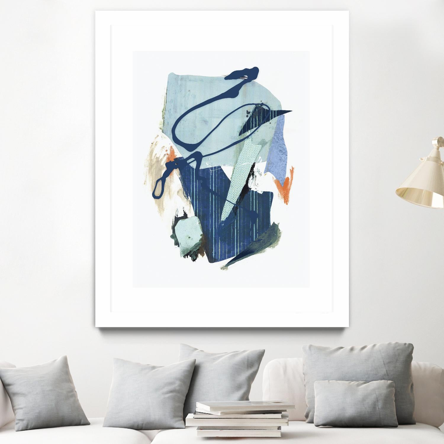 Collage I by PI Studio on GIANT ART - cyan abstract