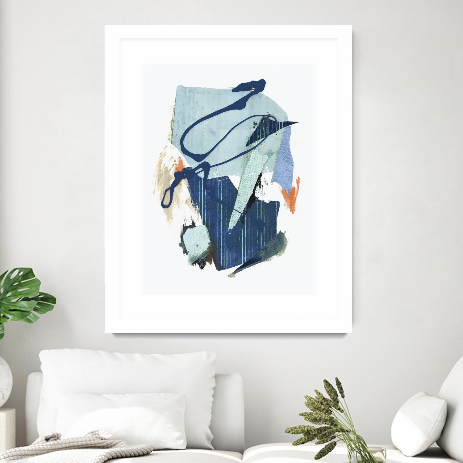 Collage I by PI Studio on GIANT ART - cyan abstract