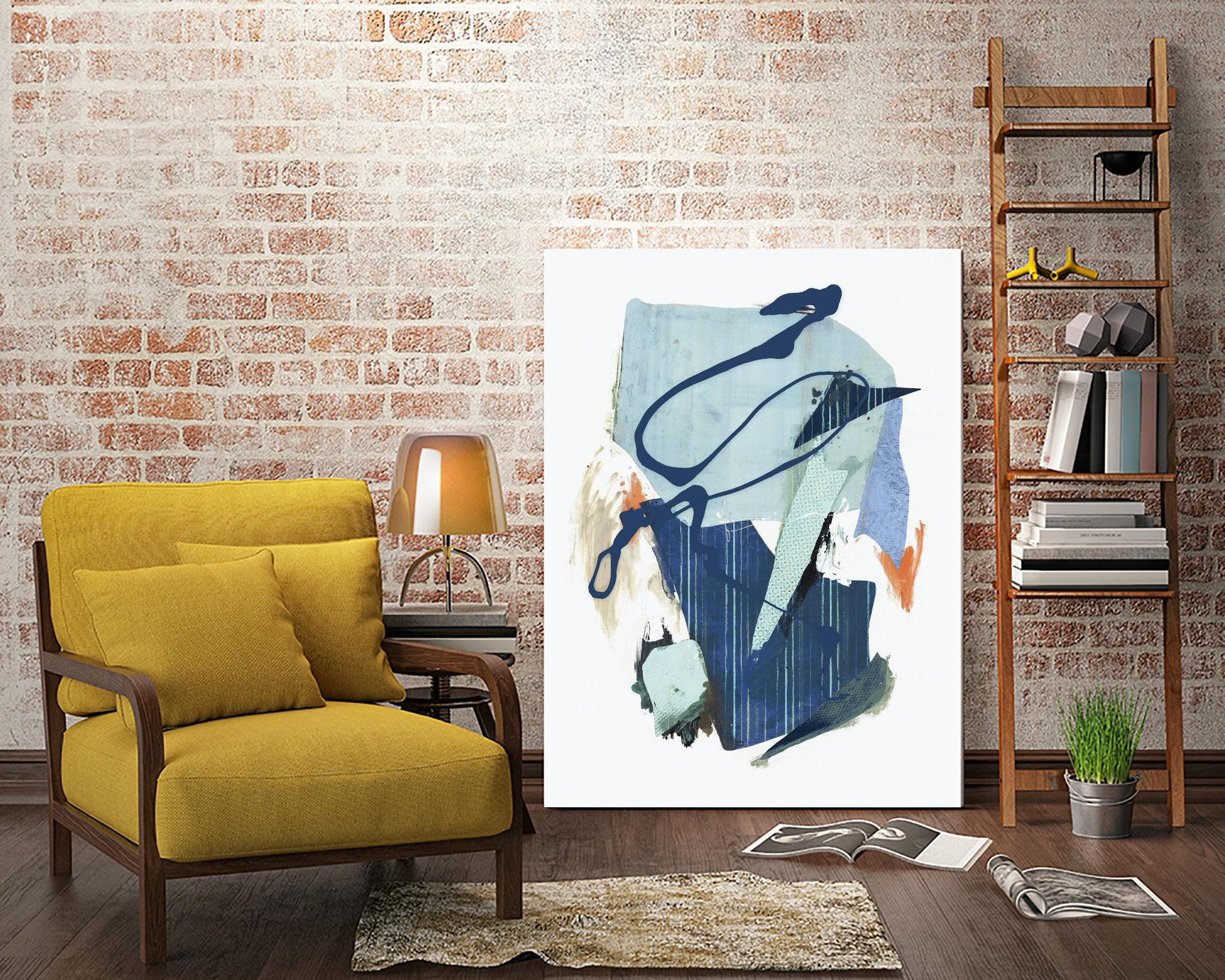 Collage I by PI Studio on GIANT ART - cyan abstract