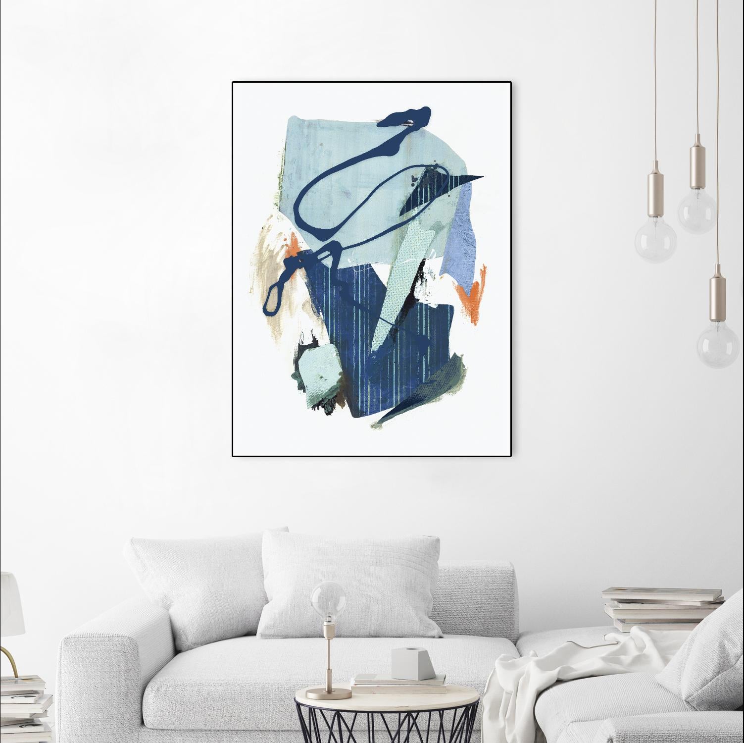 Collage I by PI Studio on GIANT ART - cyan abstract