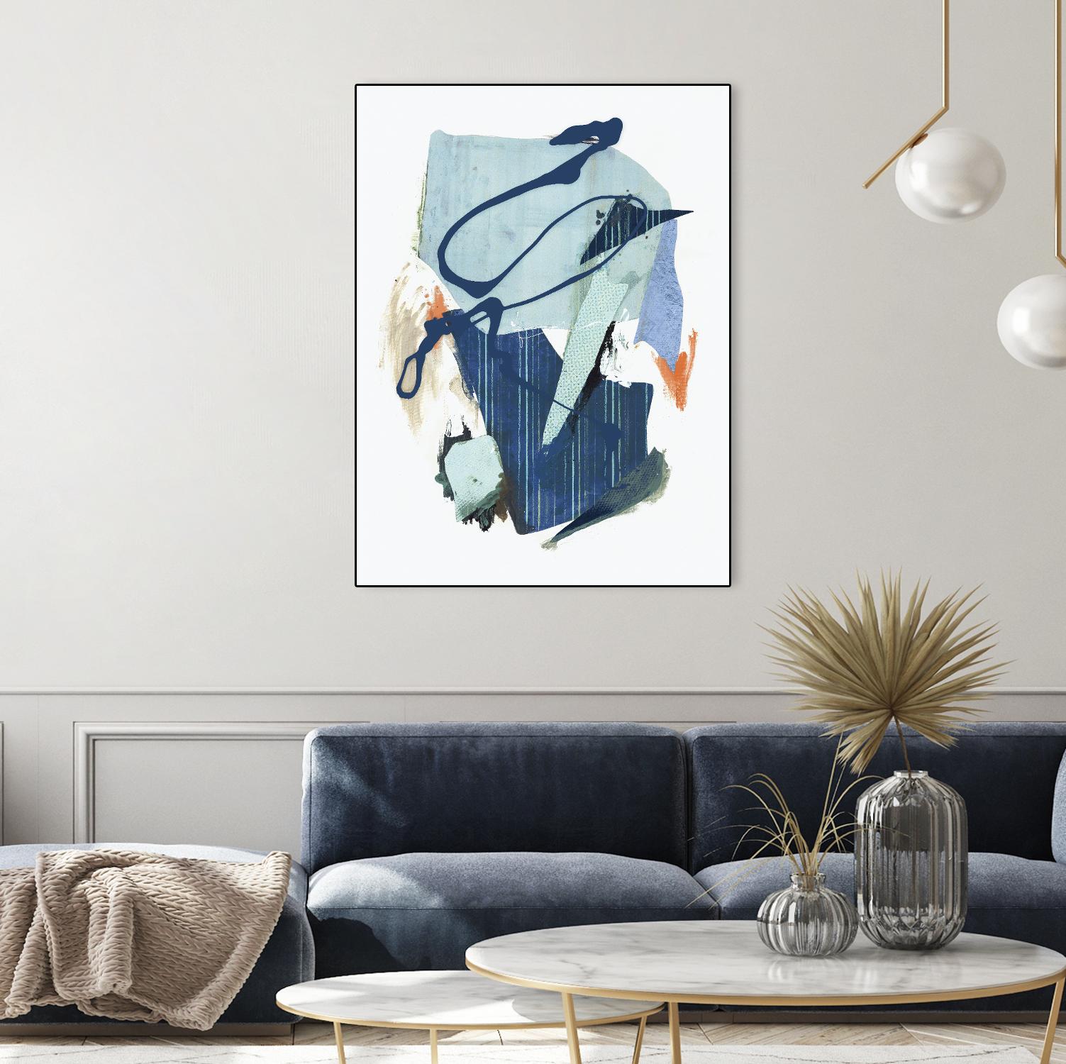 Collage I by PI Studio on GIANT ART - cyan abstract