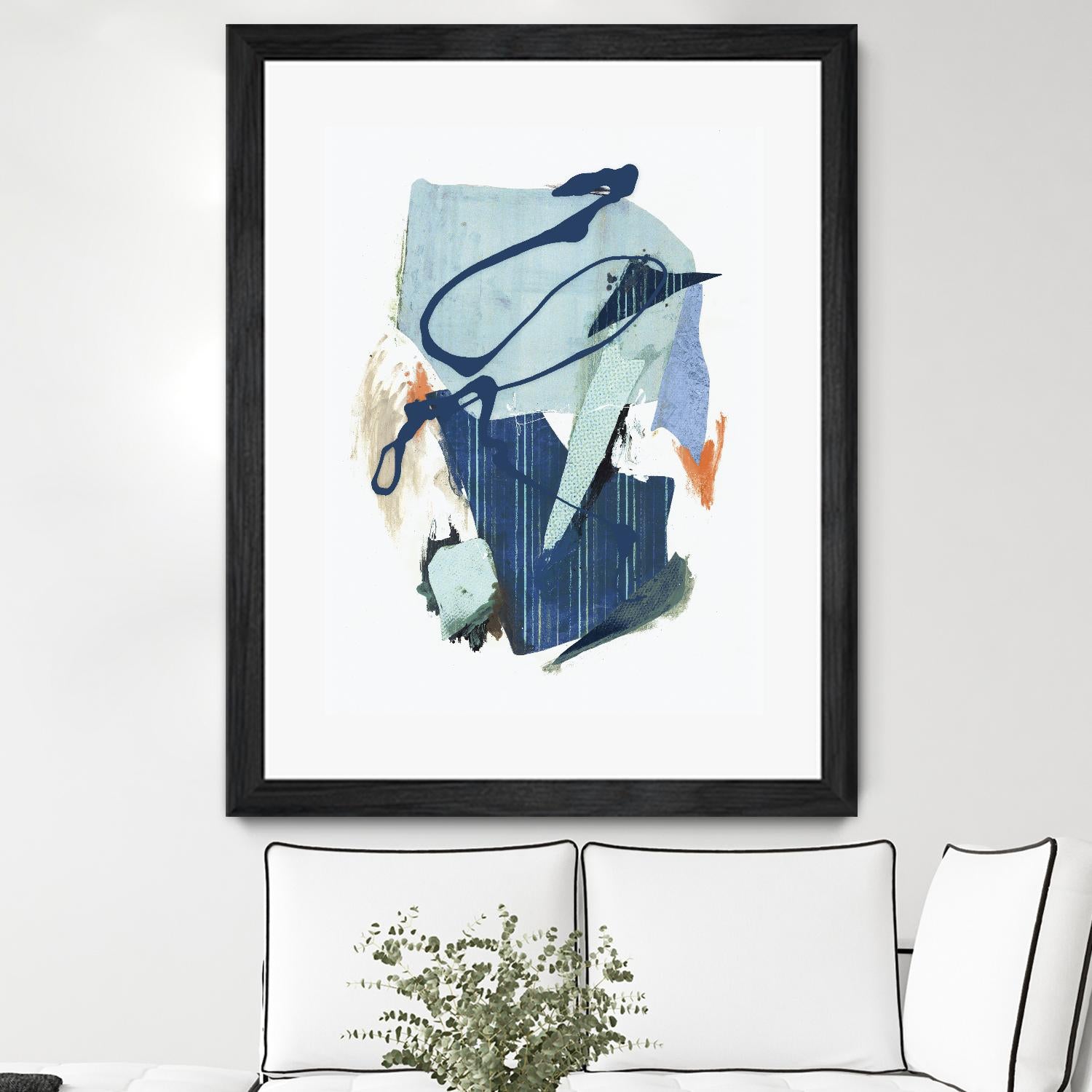 Collage I by PI Studio on GIANT ART - cyan abstract