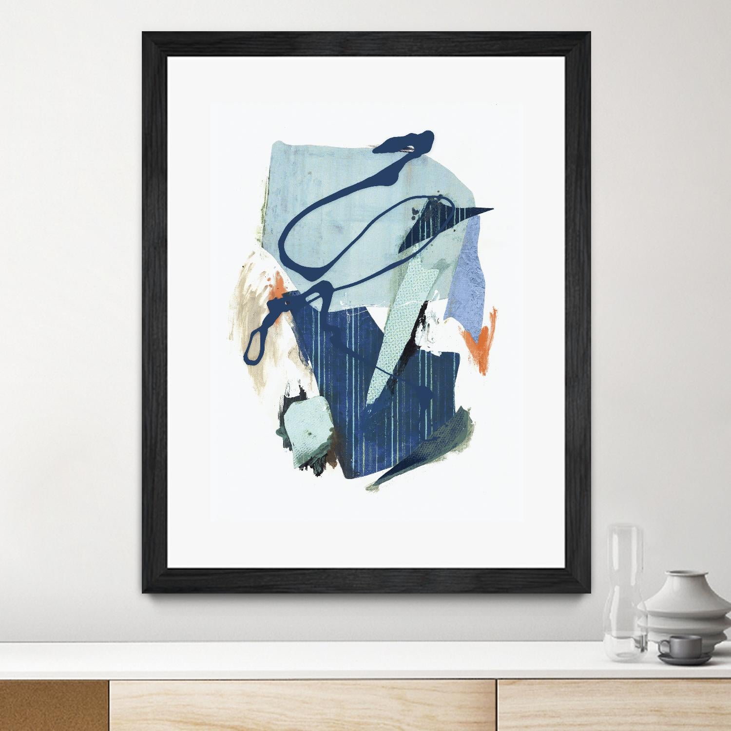 Collage I by PI Studio on GIANT ART - cyan abstract