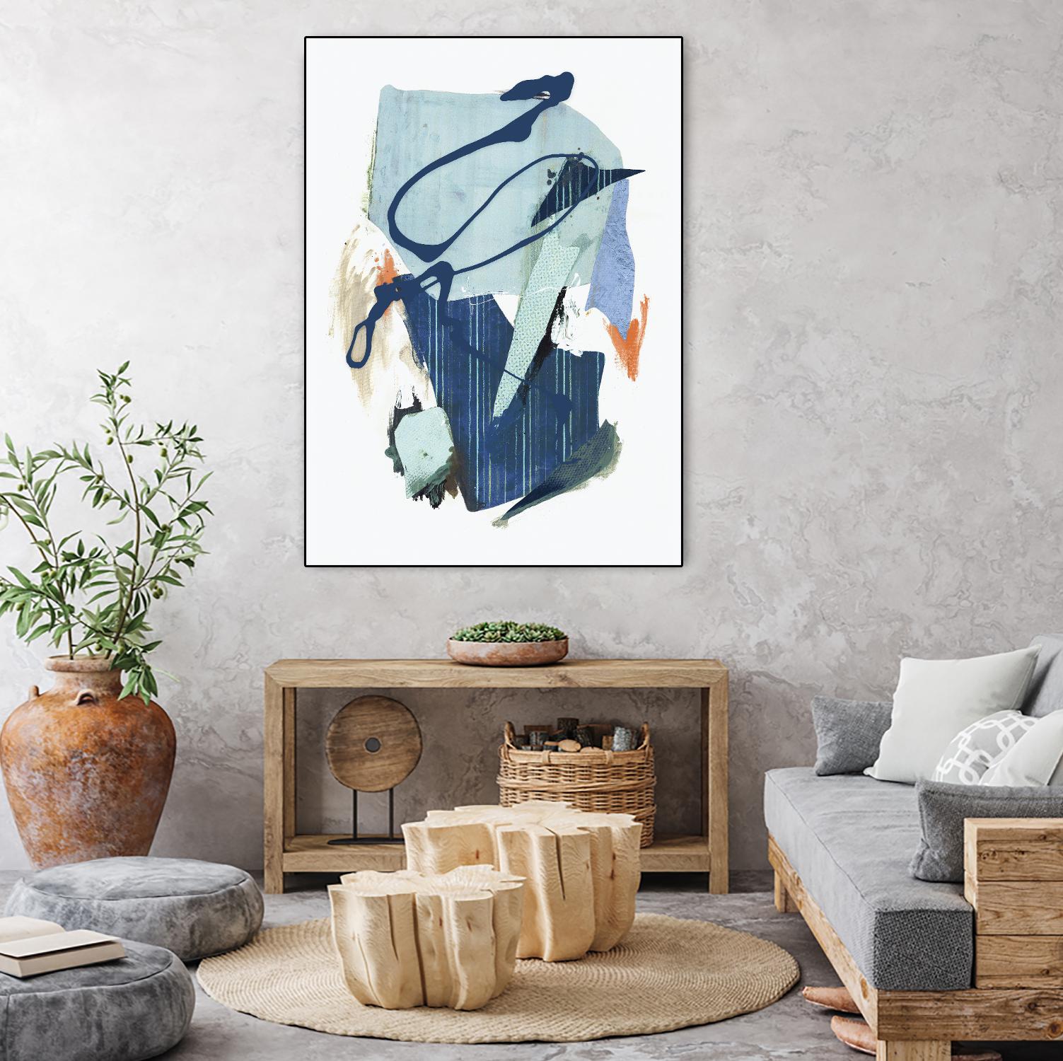 Collage I by PI Studio on GIANT ART - cyan abstract