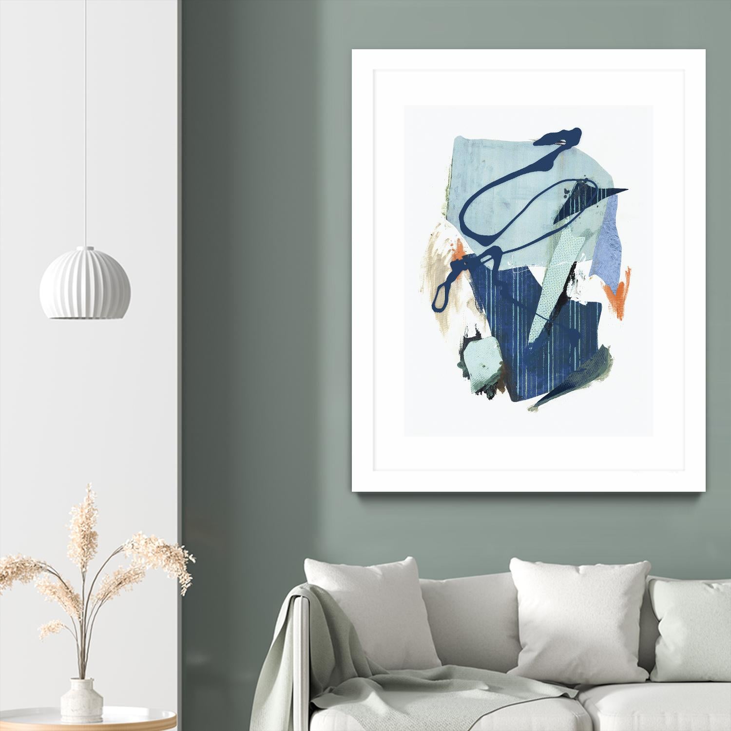 Collage I by PI Studio on GIANT ART - cyan abstract