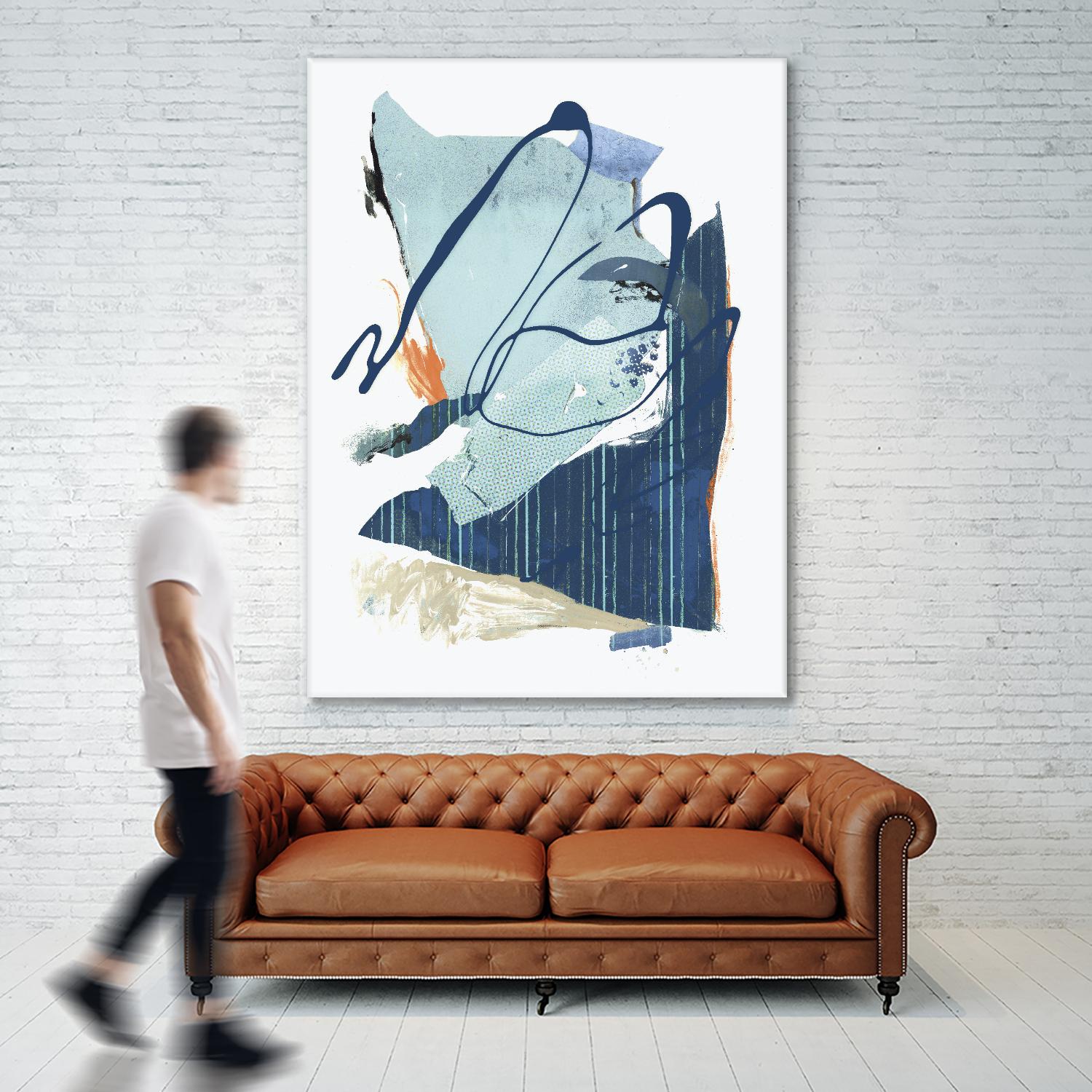 Collage III by PI Studio on GIANT ART - blue abstract