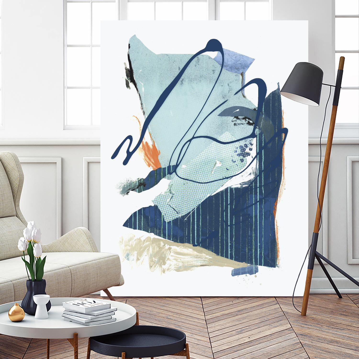 Collage III by PI Studio on GIANT ART - blue abstract