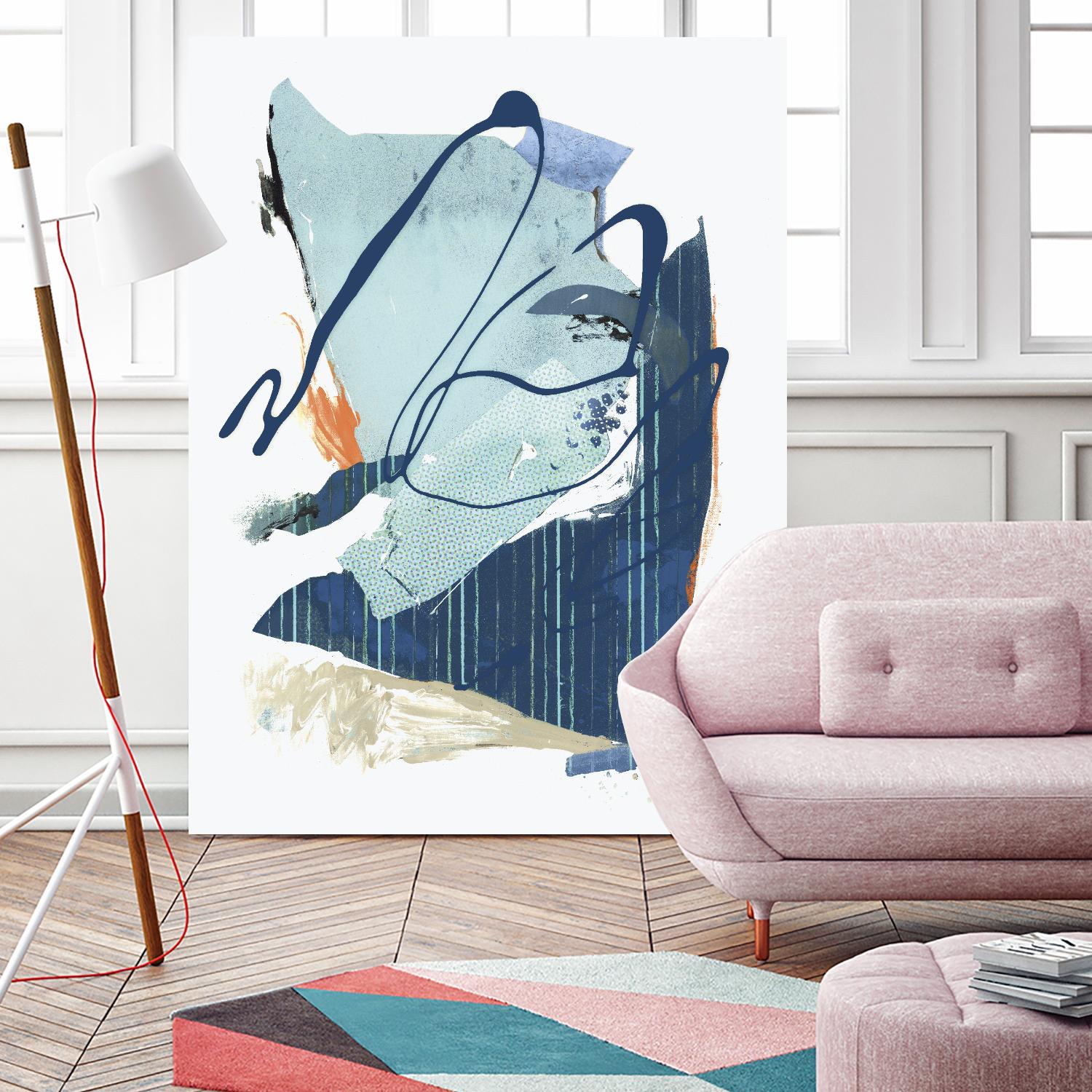 Collage III by PI Studio on GIANT ART - blue abstract