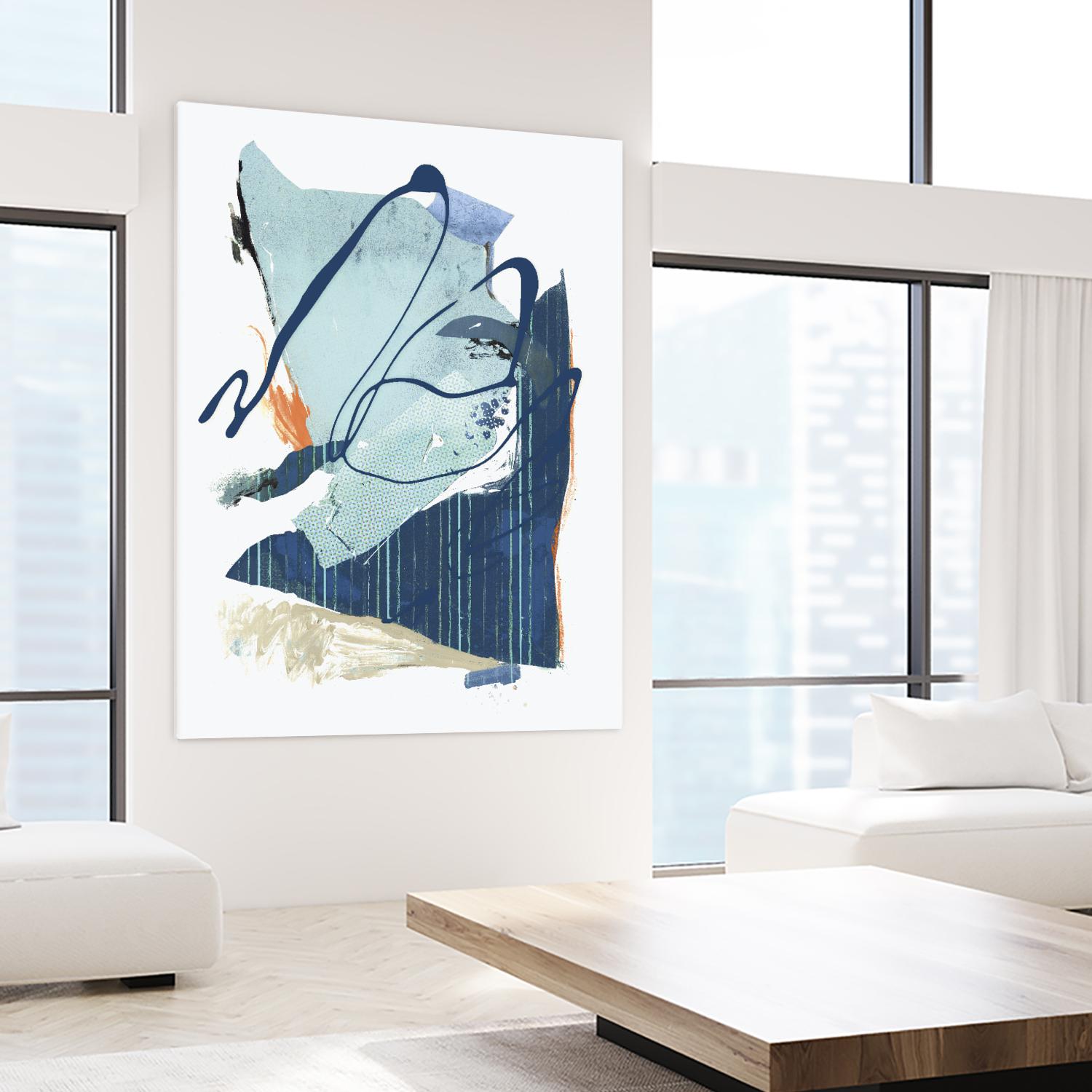 Collage III by PI Studio on GIANT ART - blue abstract