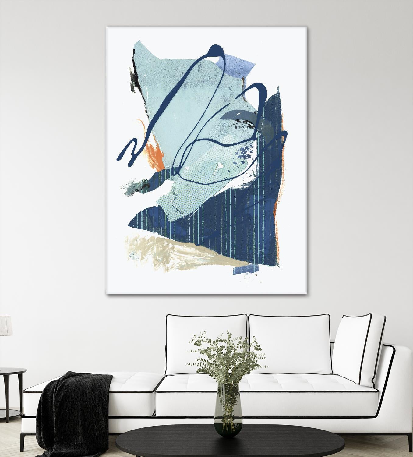 Collage III by PI Studio on GIANT ART - blue abstract