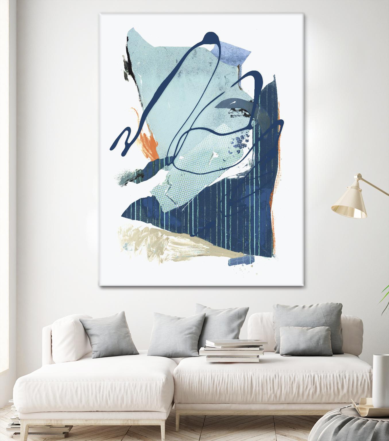 Collage III by PI Studio on GIANT ART - blue abstract