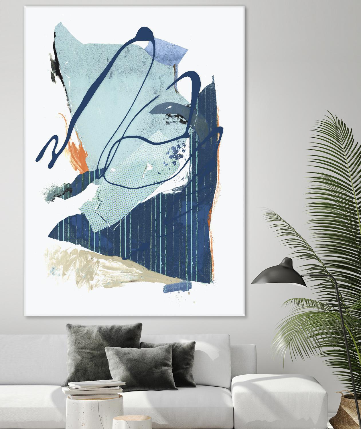 Collage III by PI Studio on GIANT ART - blue abstract