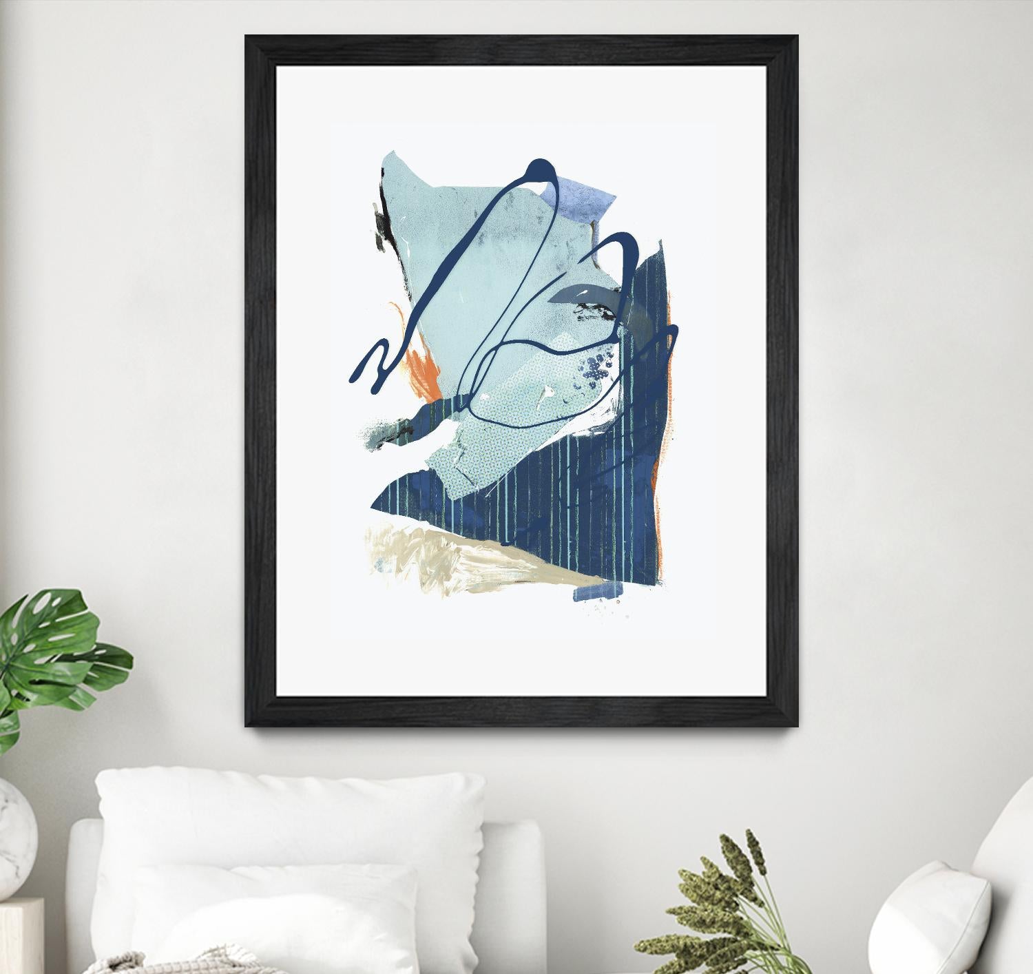 Collage III by PI Studio on GIANT ART - blue abstract