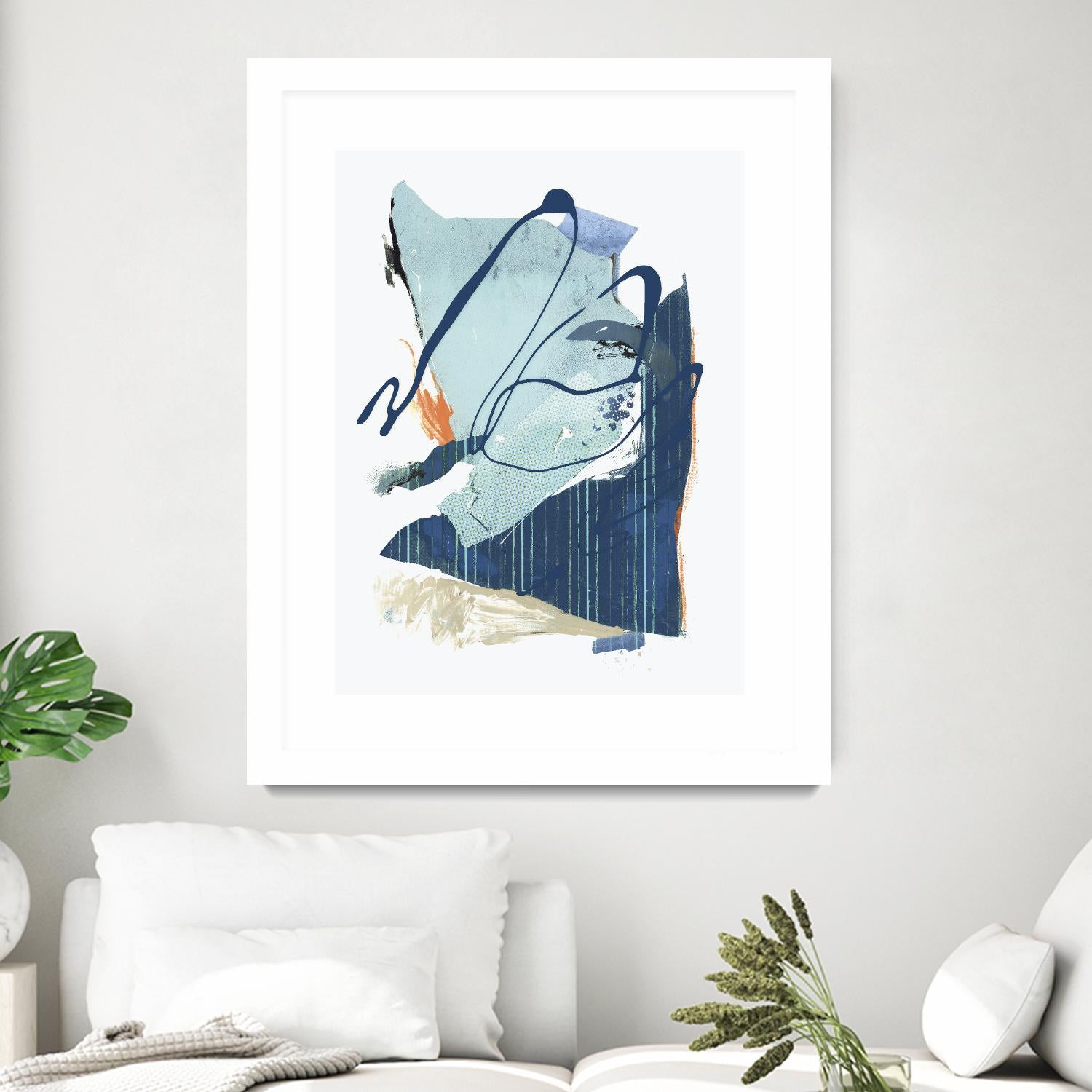 Collage III by PI Studio on GIANT ART - blue abstract