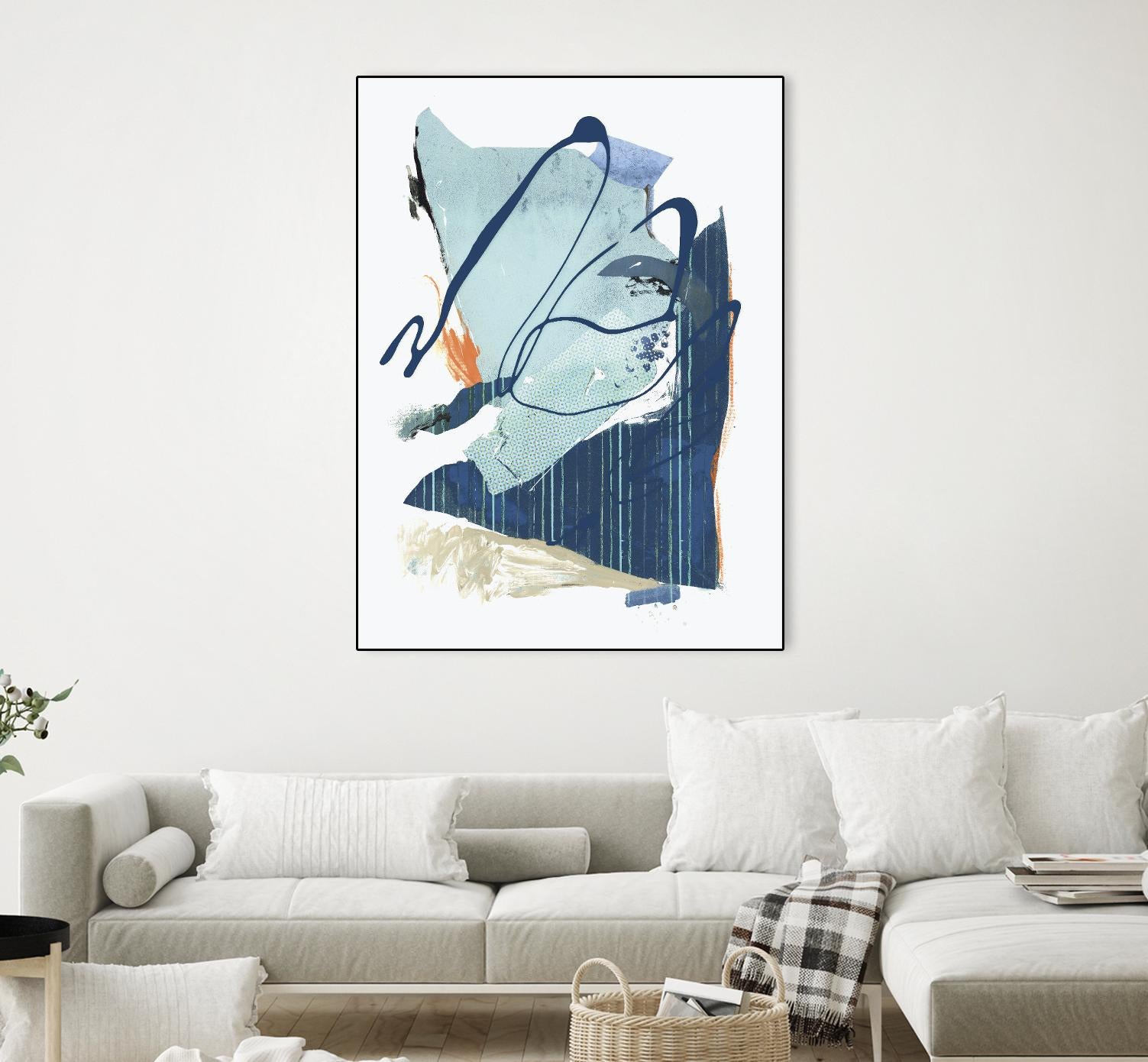 Collage III by PI Studio on GIANT ART - blue abstract