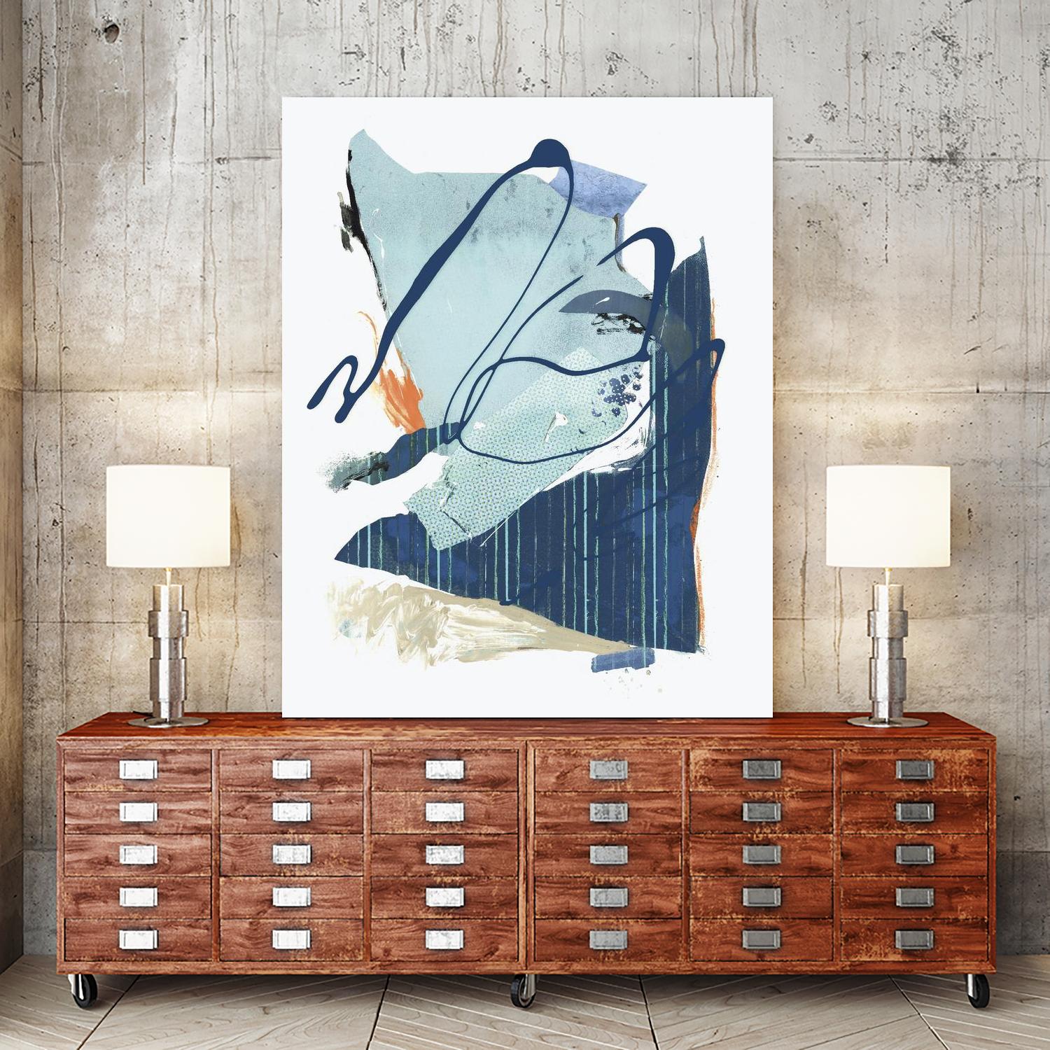 Collage III by PI Studio on GIANT ART - blue abstract