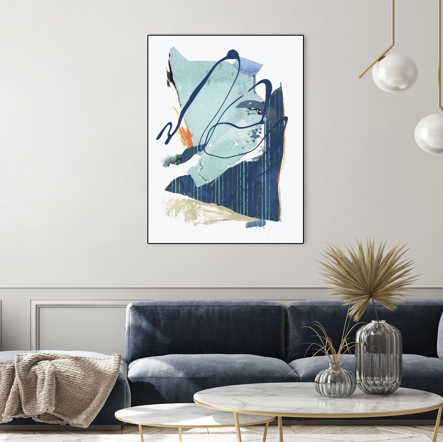 Collage III by PI Studio on GIANT ART - blue abstract