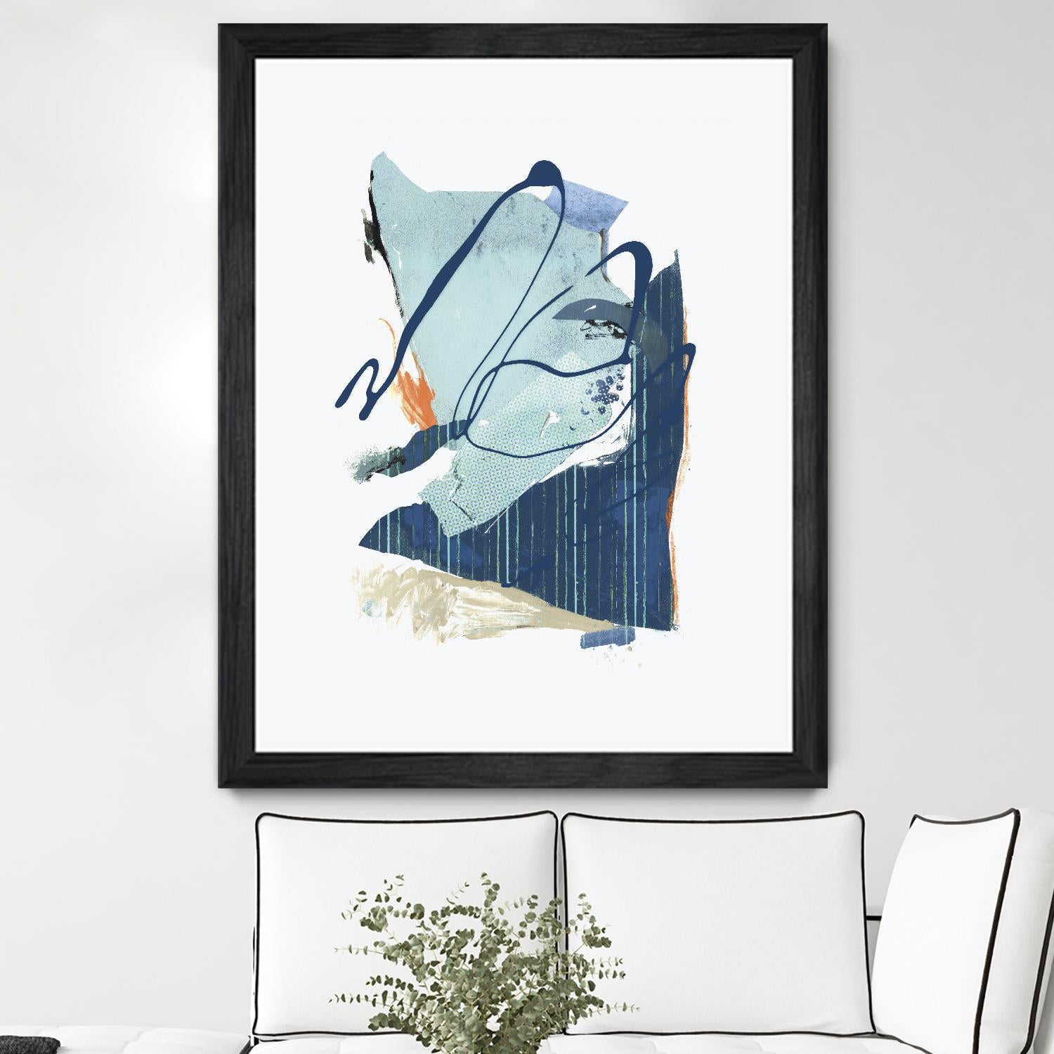 Collage III by PI Studio on GIANT ART - blue abstract