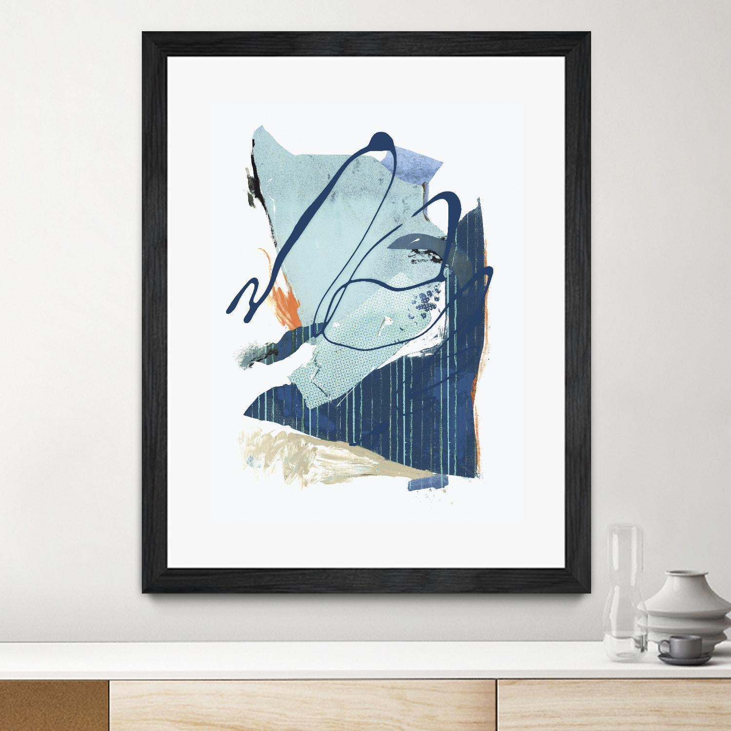 Collage III by PI Studio on GIANT ART - blue abstract