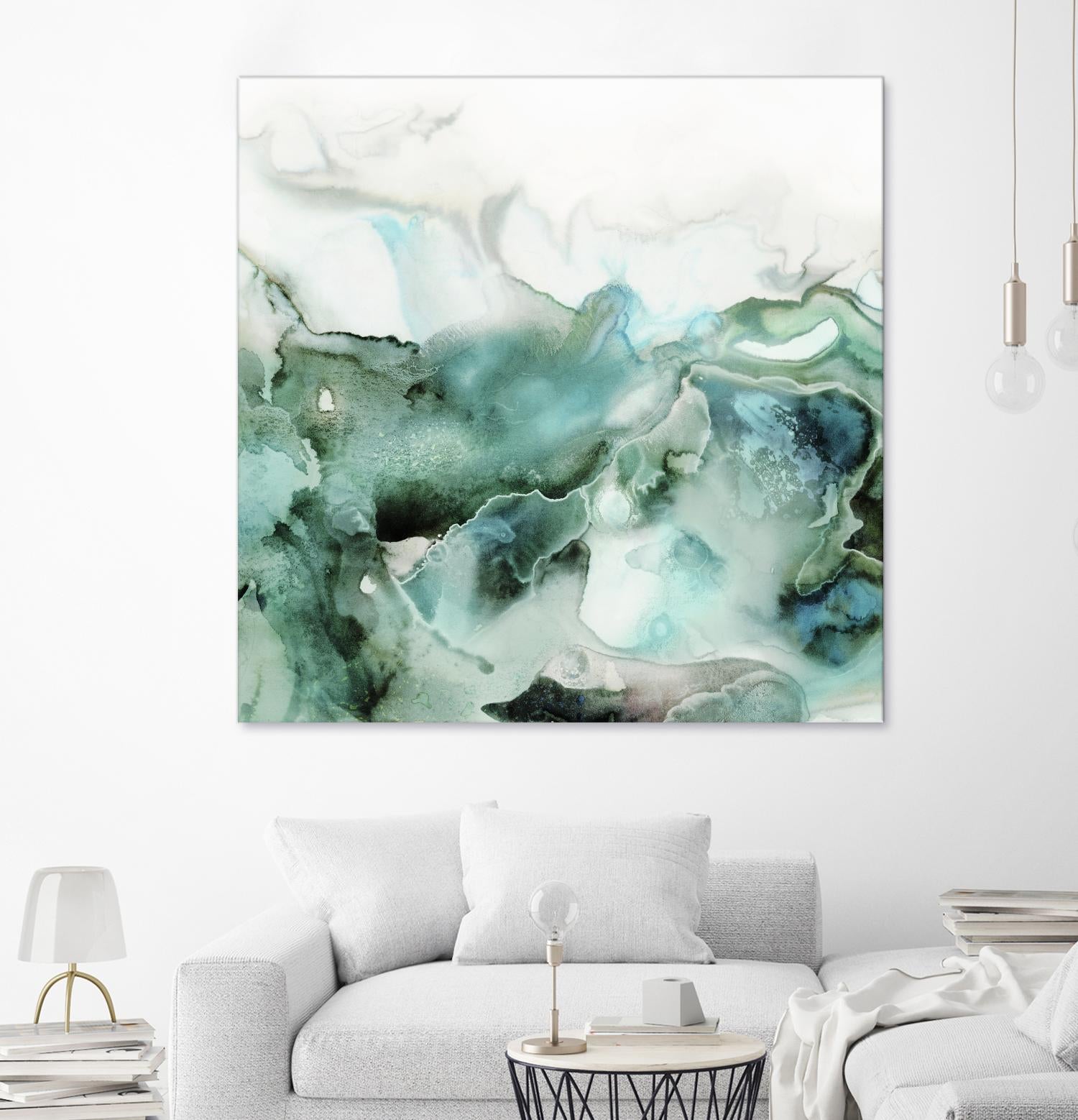 Mint Bubbles I by PI Studio on GIANT ART - white abstract