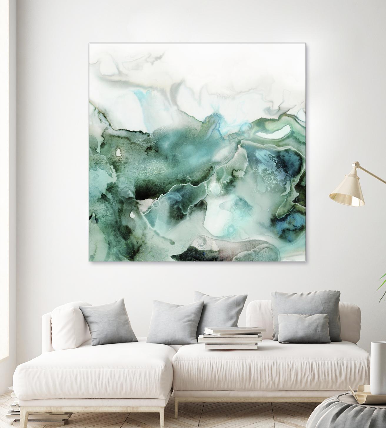 Mint Bubbles I by PI Studio on GIANT ART - white abstract