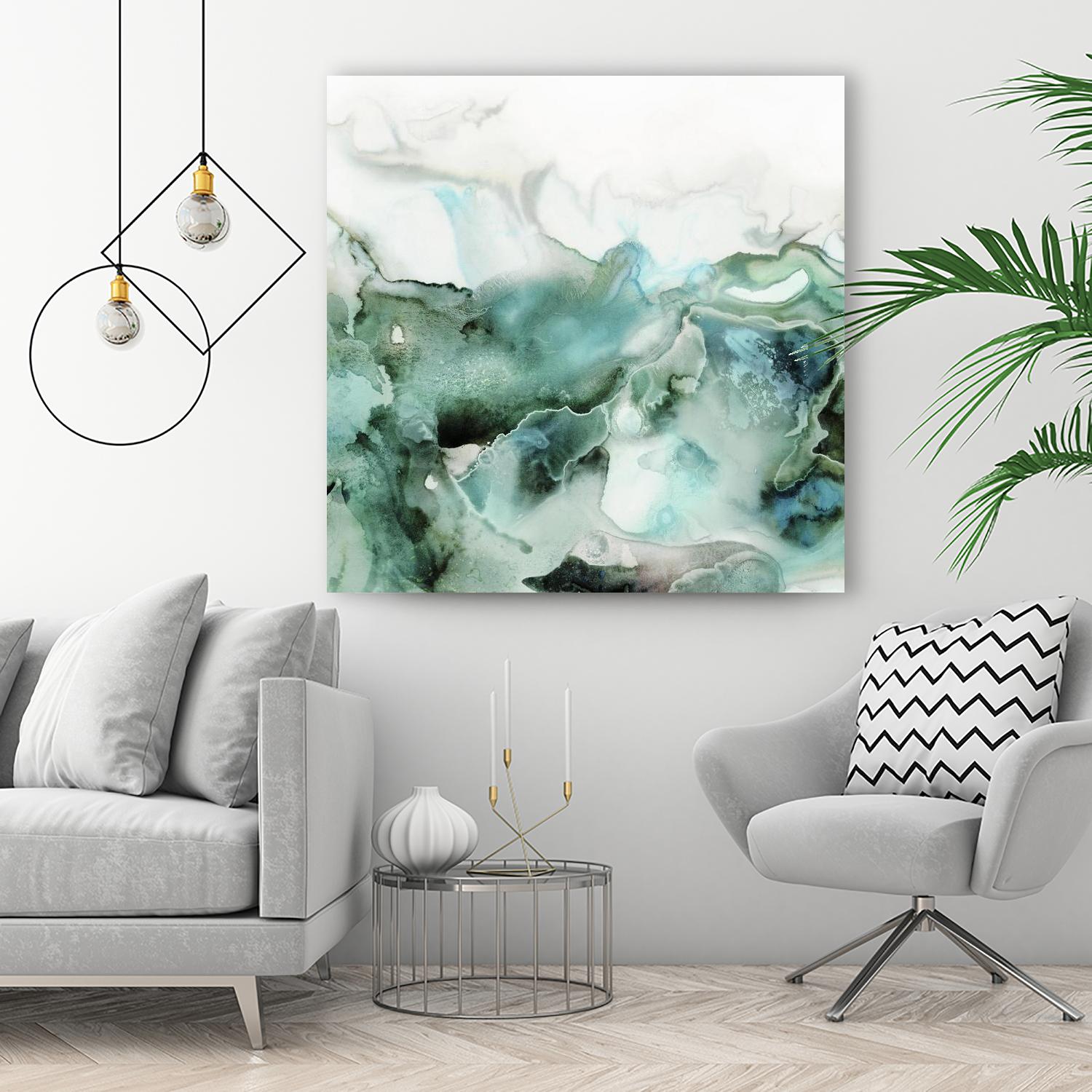 Mint Bubbles I by PI Studio on GIANT ART - white abstract