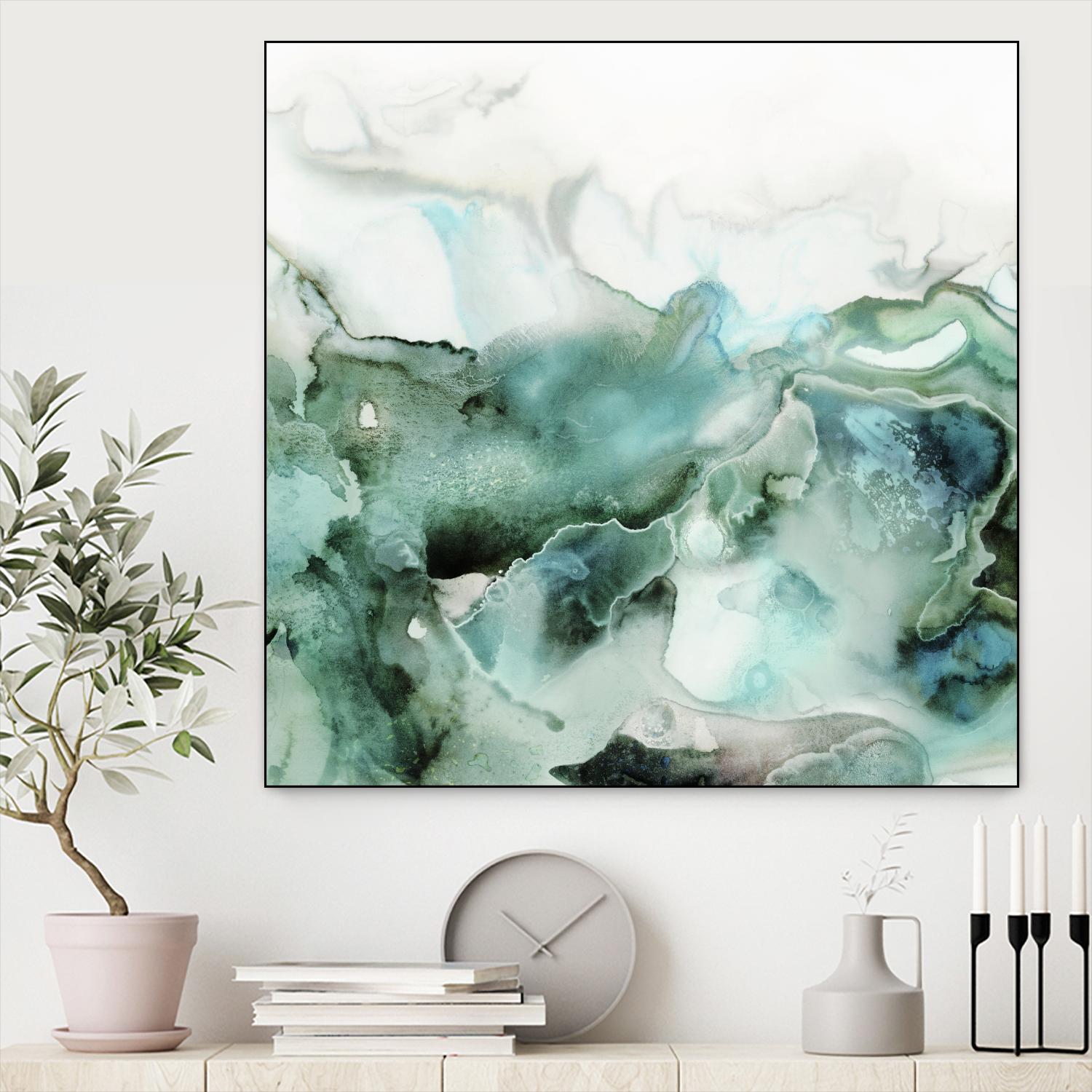 Mint Bubbles I by PI Studio on GIANT ART - white abstract