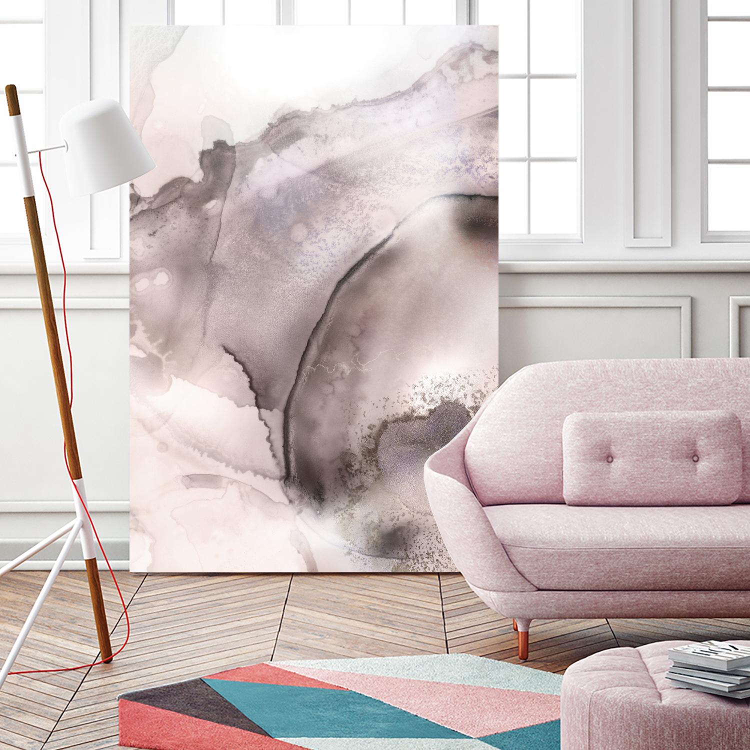 Mint Bubbles II Lavender Version by PI Studio on GIANT ART - white abstract